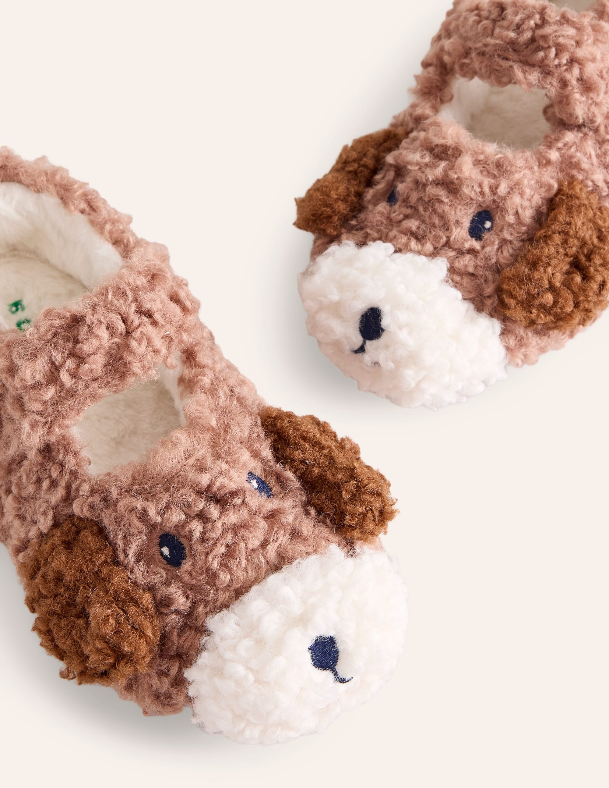 Borg Slippers-Butterscotch Brown Dog - Image 3