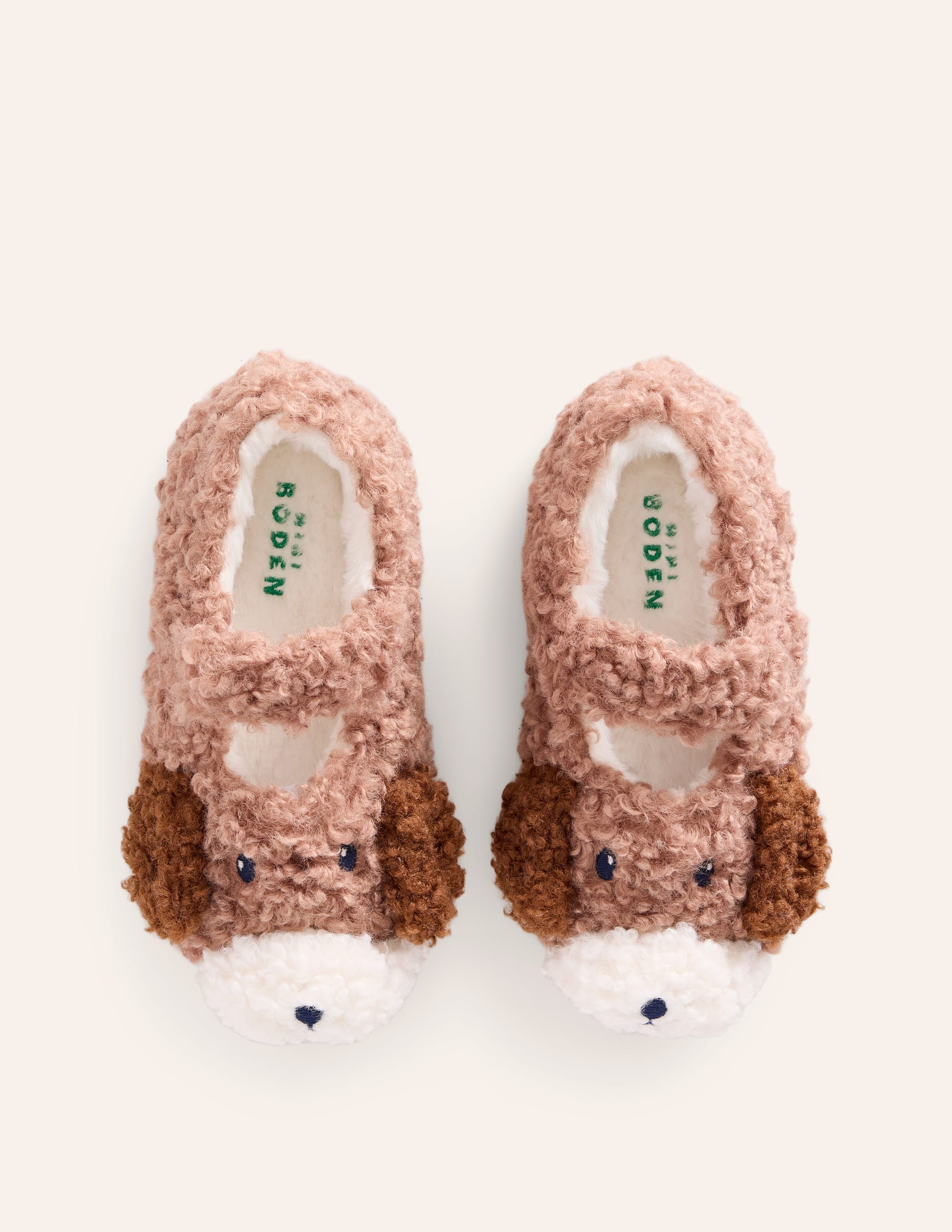 Borg Slippers-Butterscotch Brown Dog - Image 4