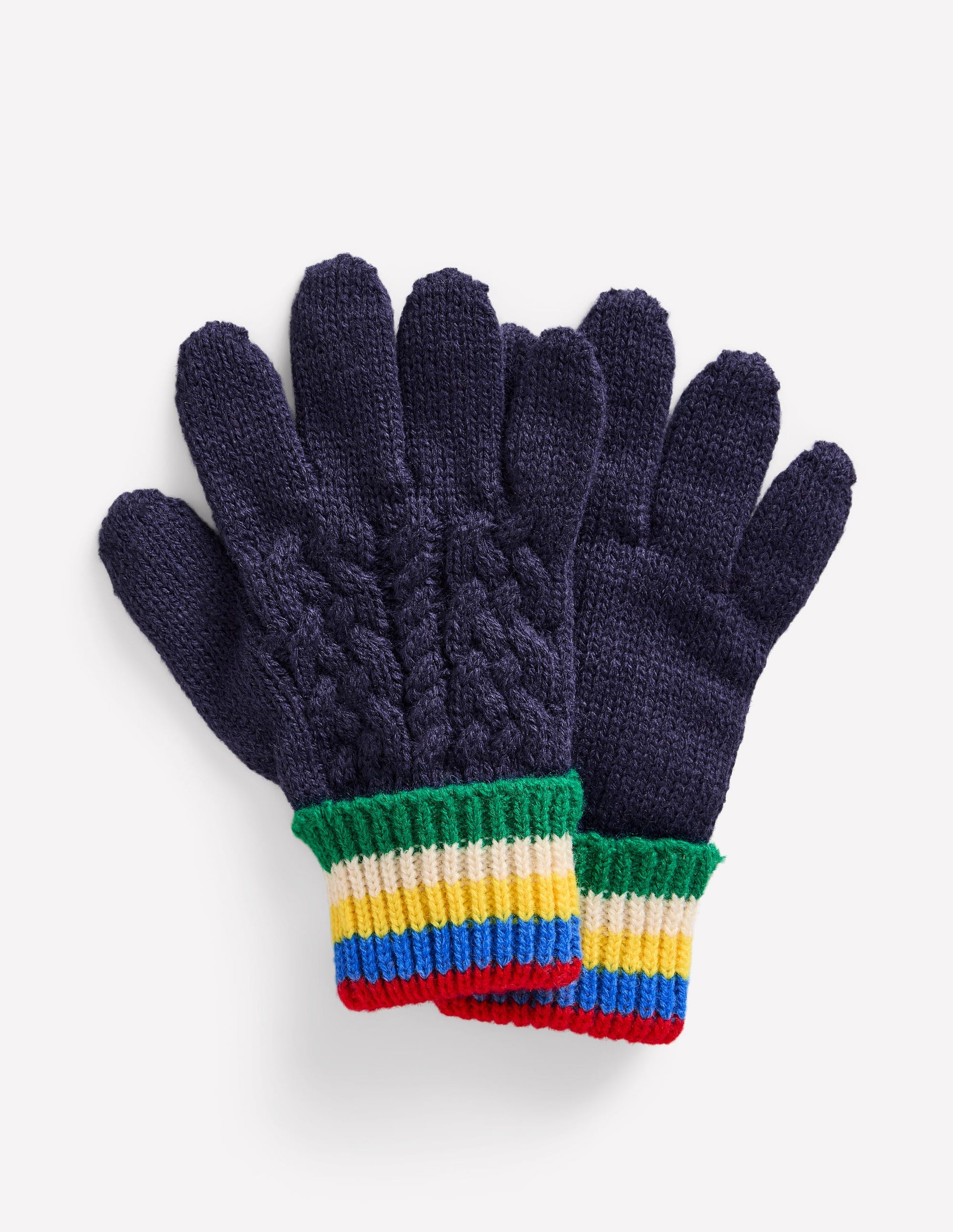 Knitted Gloves-College Navy-1