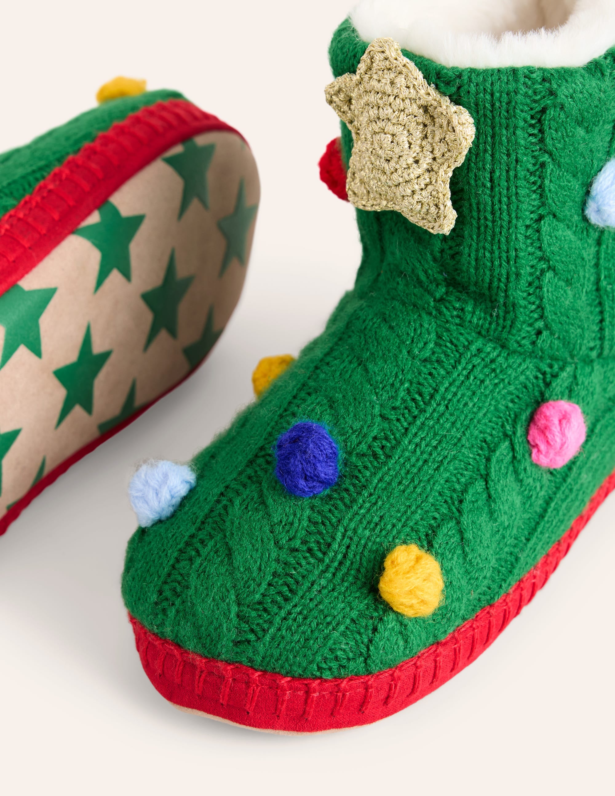 Christmas Slipper Boot-Rich Emerald - Image 3