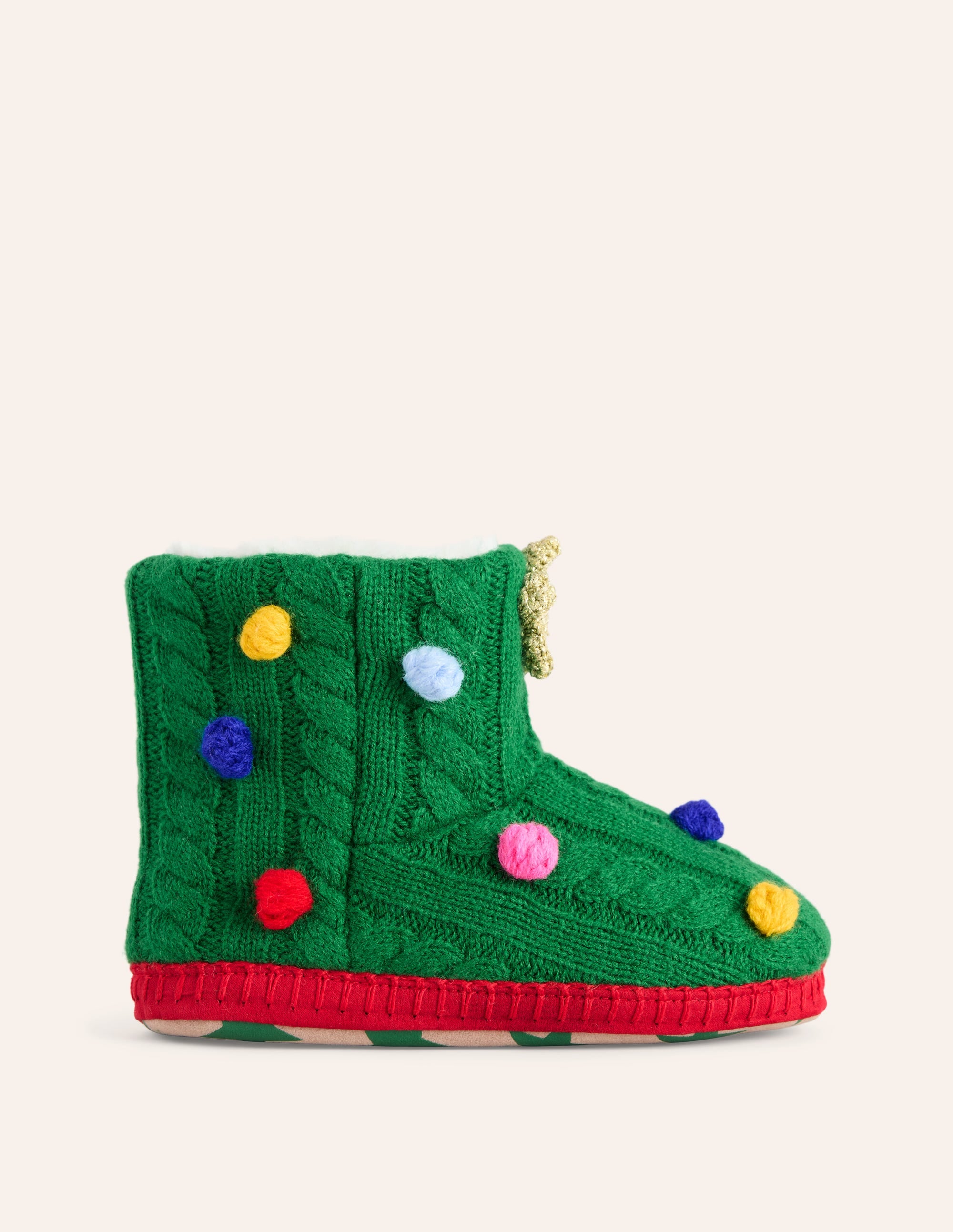 Christmas Slipper Boot-Rich Emerald - Image 1