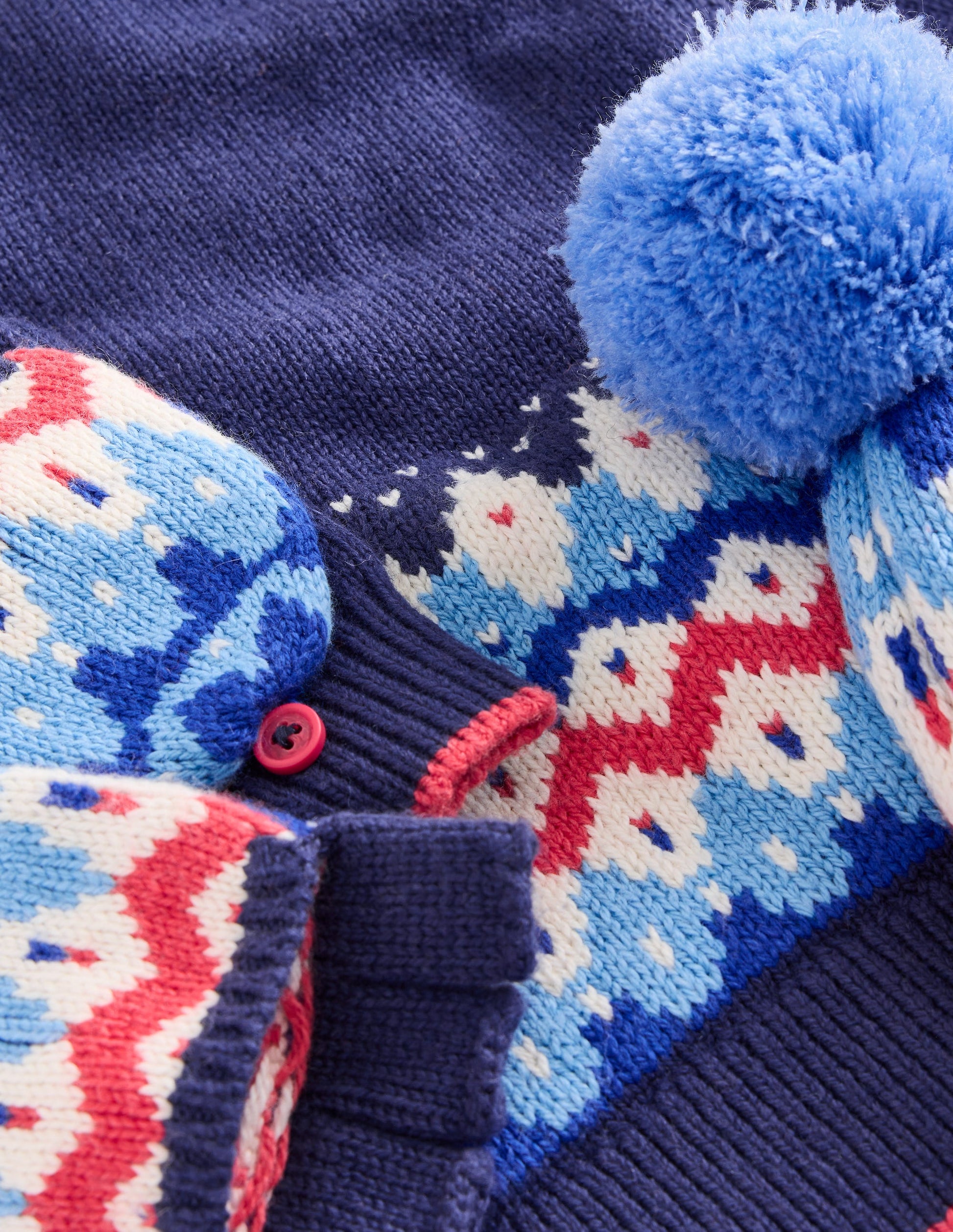 Fair Isle Knitted Set-Sapphire Blue Geo-2