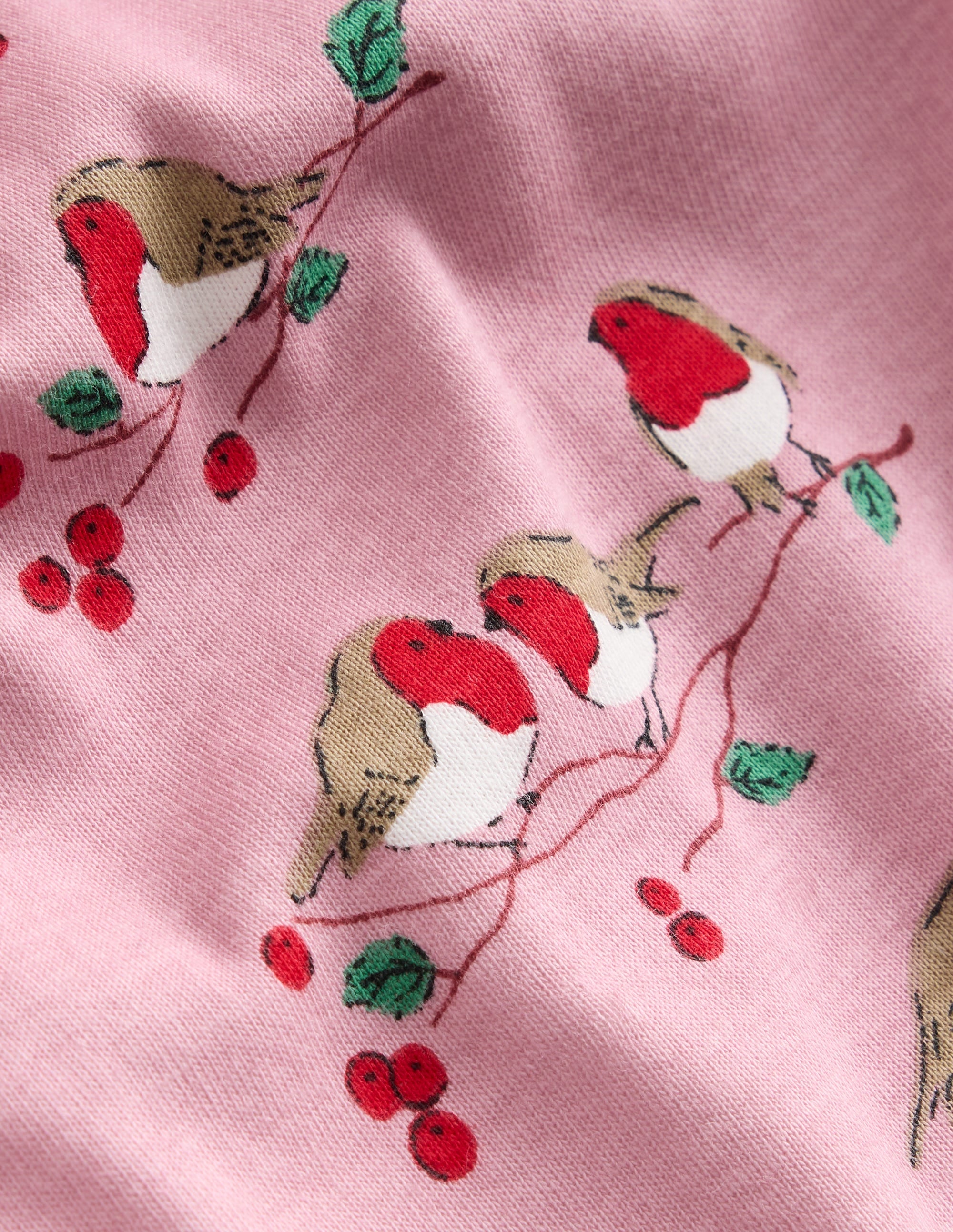 Snug Long John Pyjamas-Rose Robins - Image 3