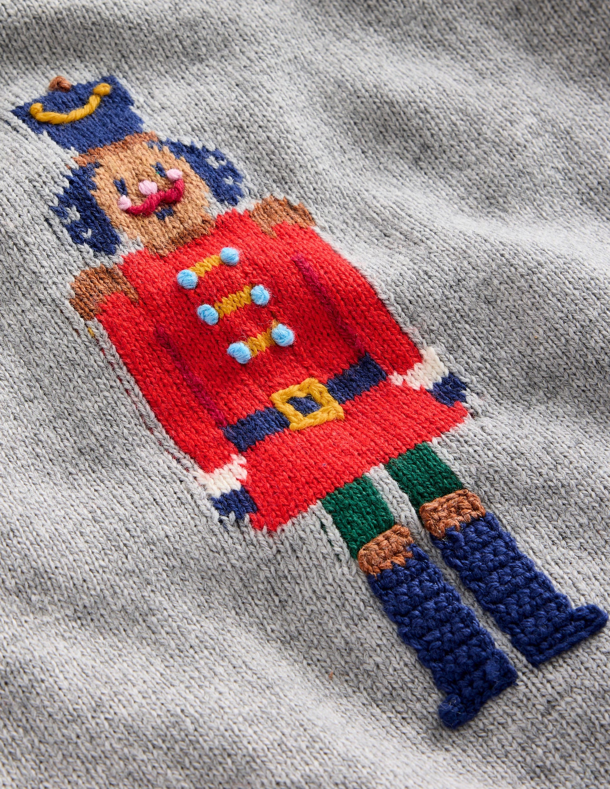 Fun Logo Jumper-Grey Marl Nutcracker-3