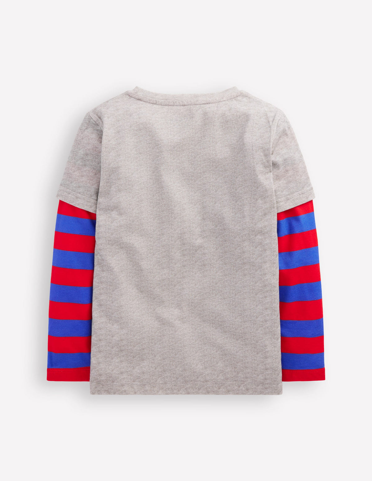 Mock Sleeve T-shirt-Grey Marl - Image 2
