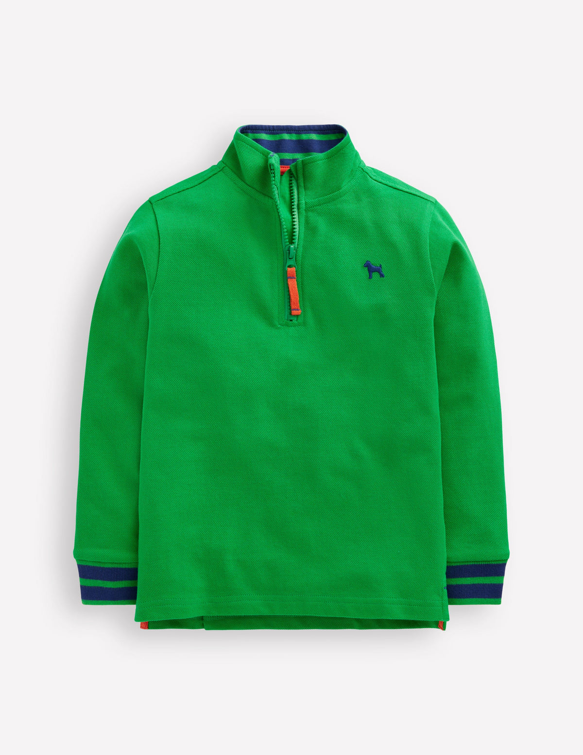 Pique Polo Half Zip-Sapling Green - Image 1
