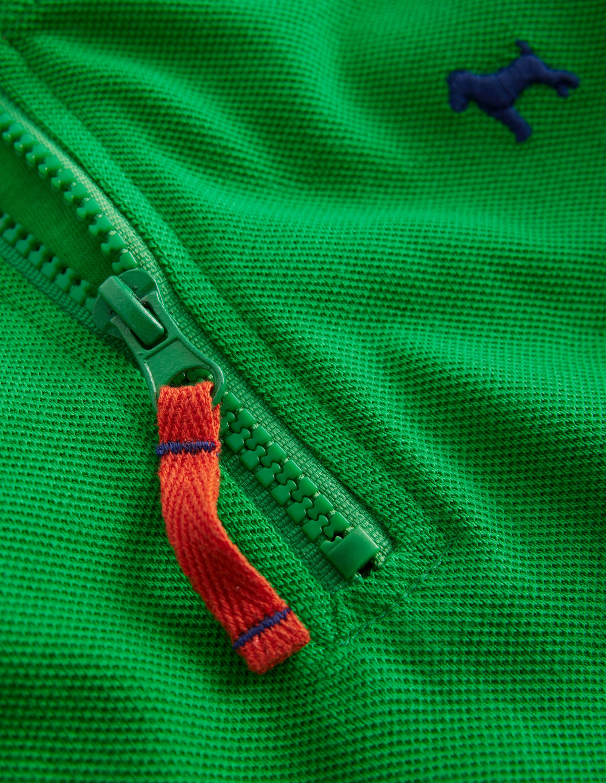 Pique Polo Half Zip-Sapling Green - Image 3