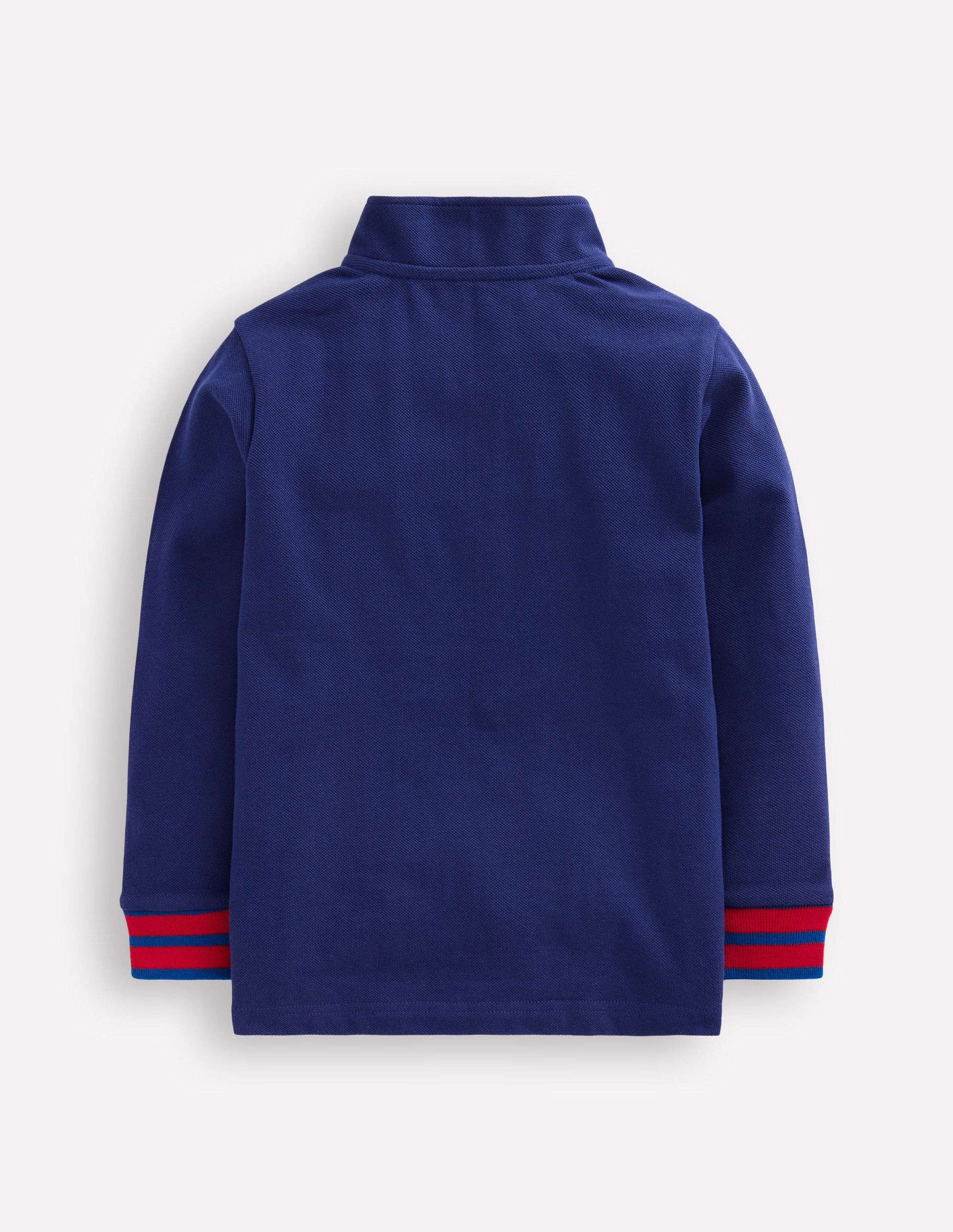 Pique Polo Half Zip-Starboard Blue-2