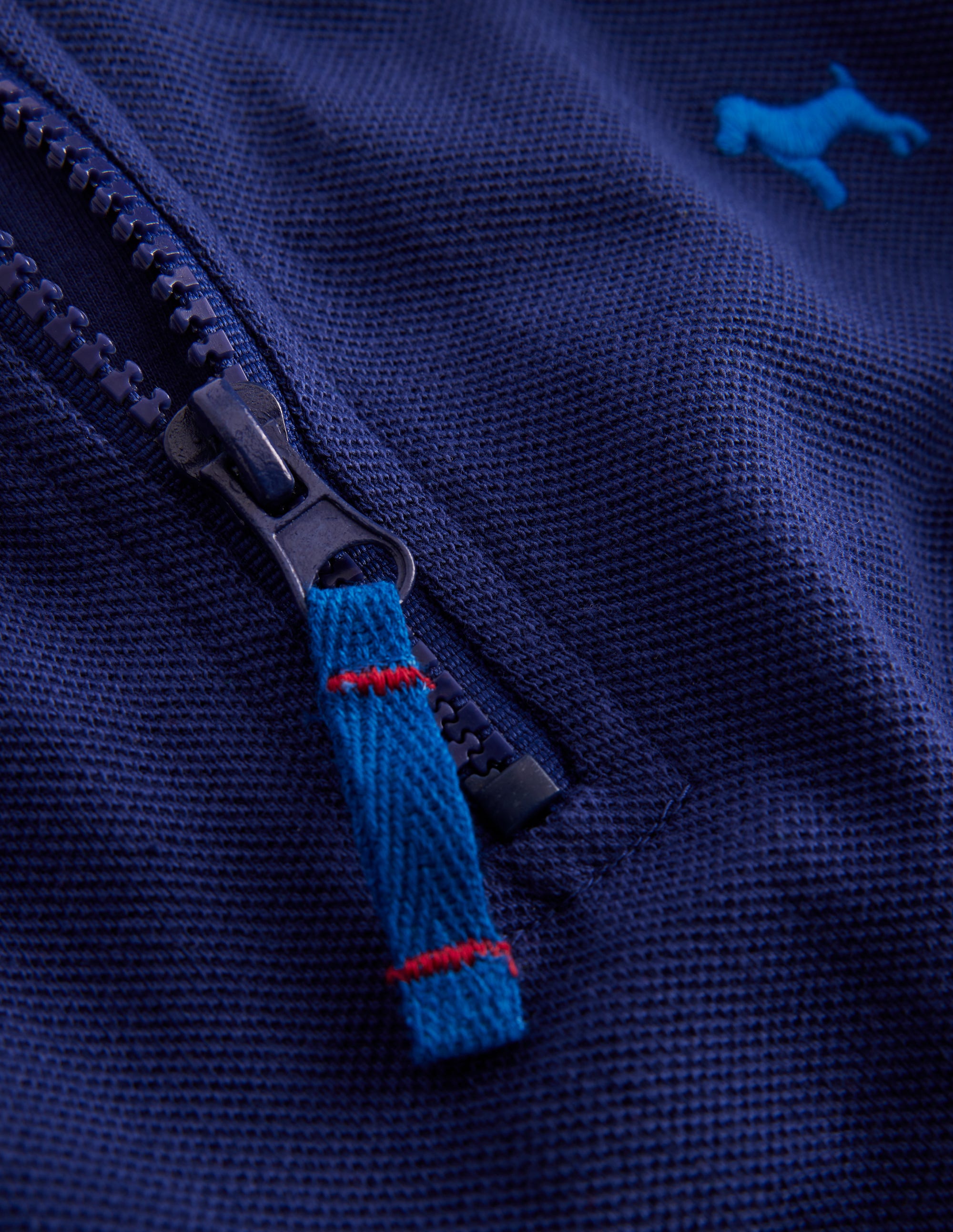 Pique Polo Half Zip-Starboard Blue - Image 3