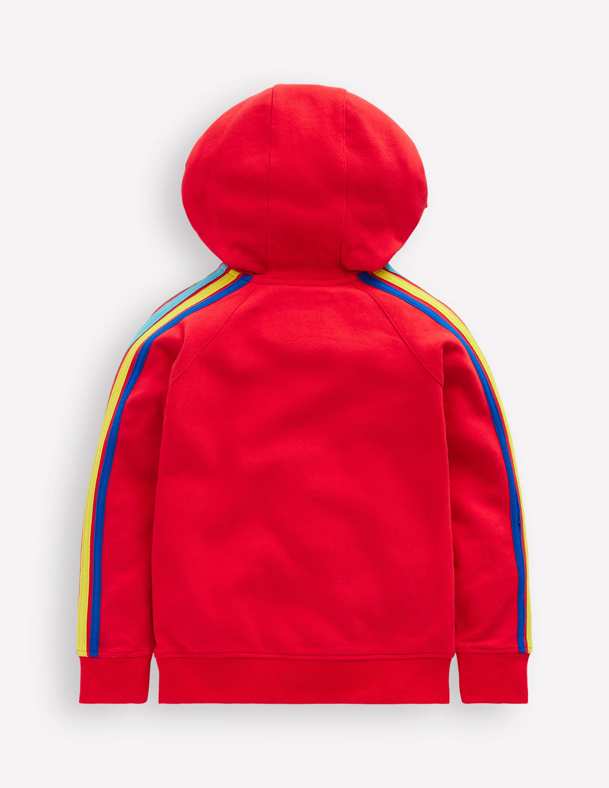 Rainbow Zip-Up Hoodie-Cherry Tomato Red - Image 2