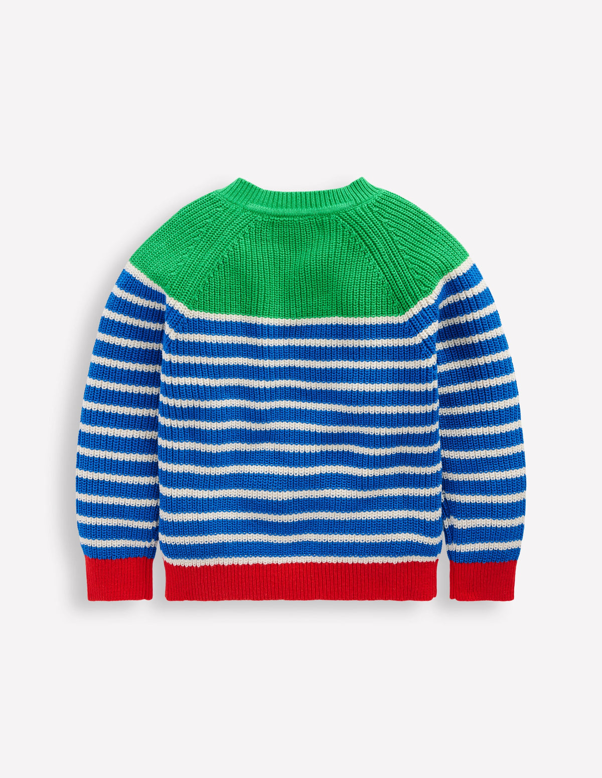 Everyday Cotton Jumper-Kingfisher Blue/Rich Emerald - Image 2