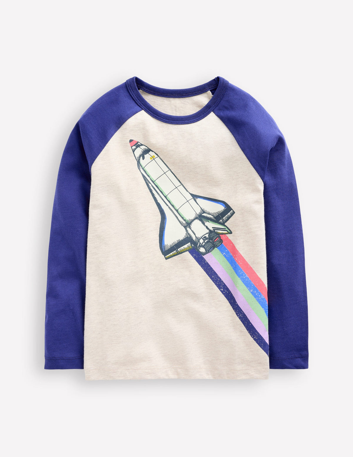 Glow In The Dark Raglan-Oatmeal Marl Rocket - Image 1