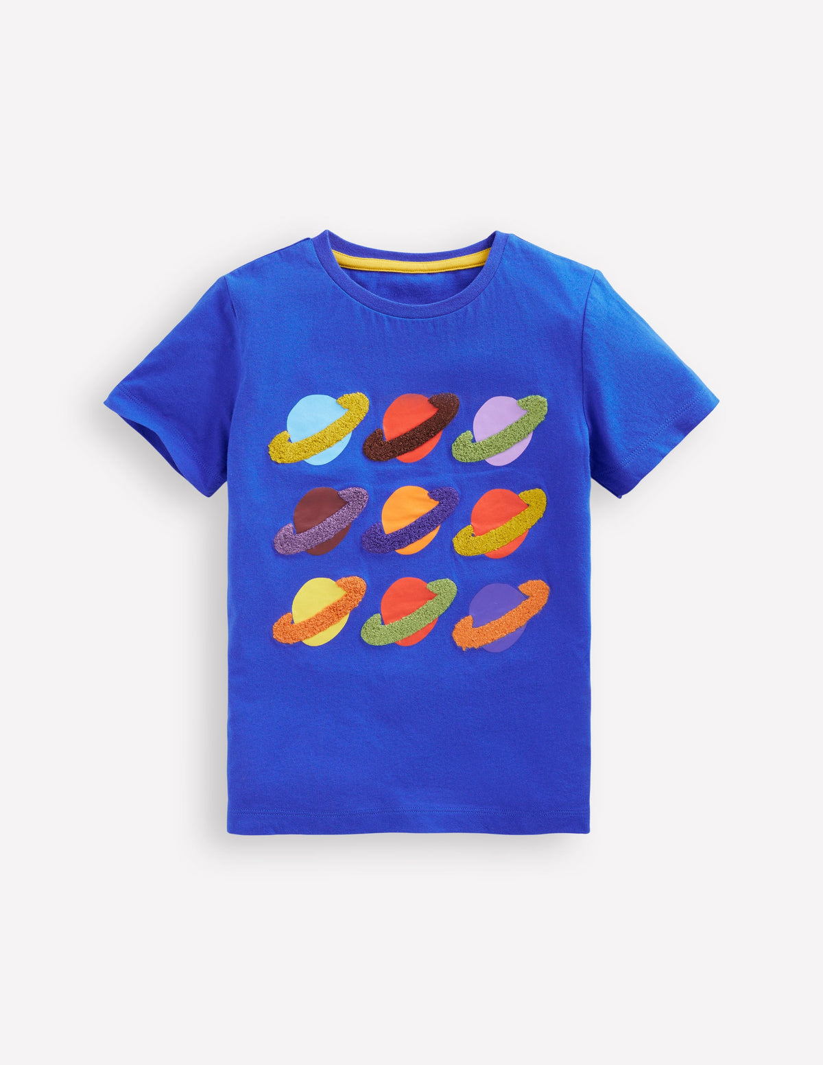 Short Sleeve Bouclé T-shirt-Kingfisher Blue Space - Image 1