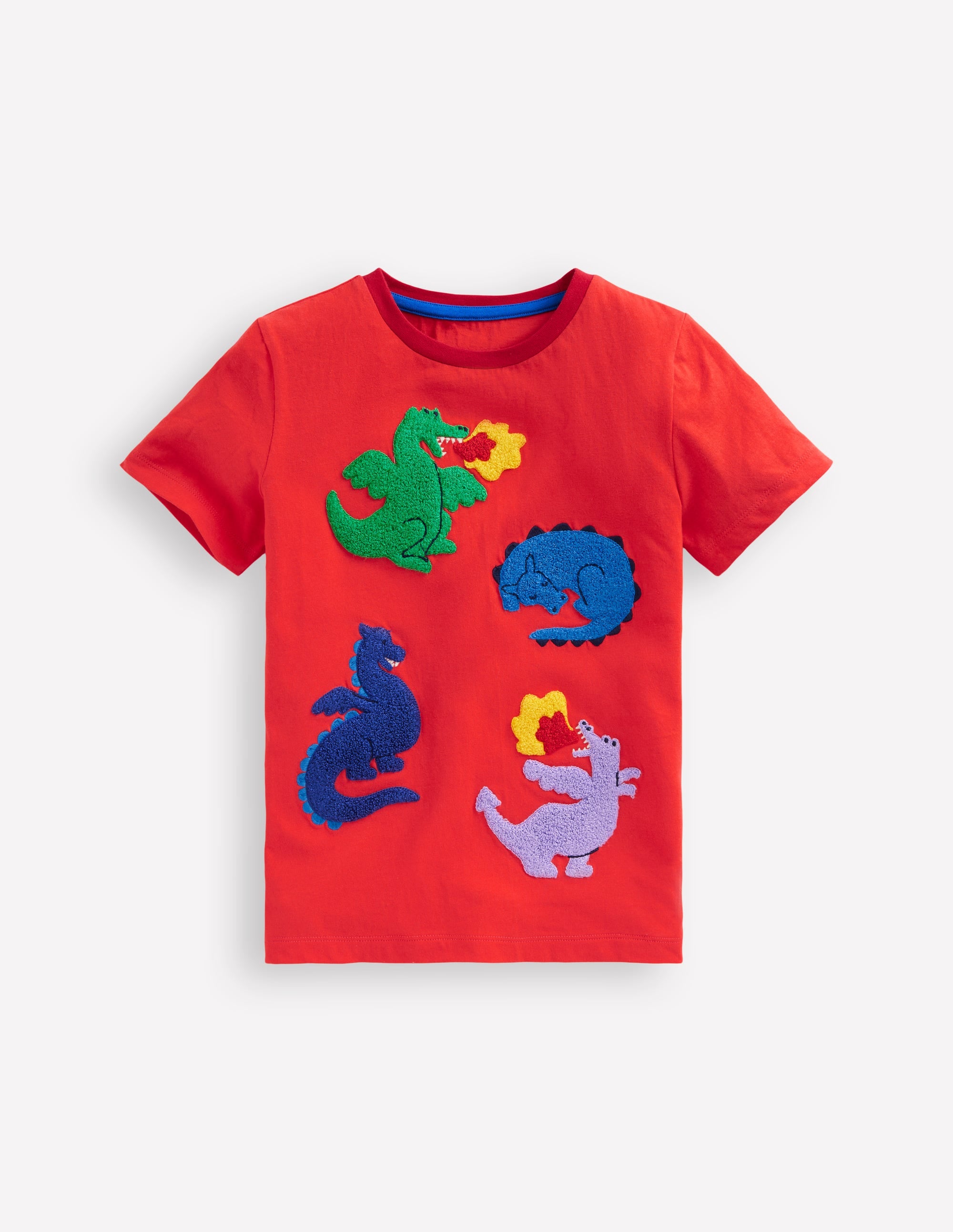 Short Sleeve Bouclé T-shirt-Jam Red Dragons - Image 1