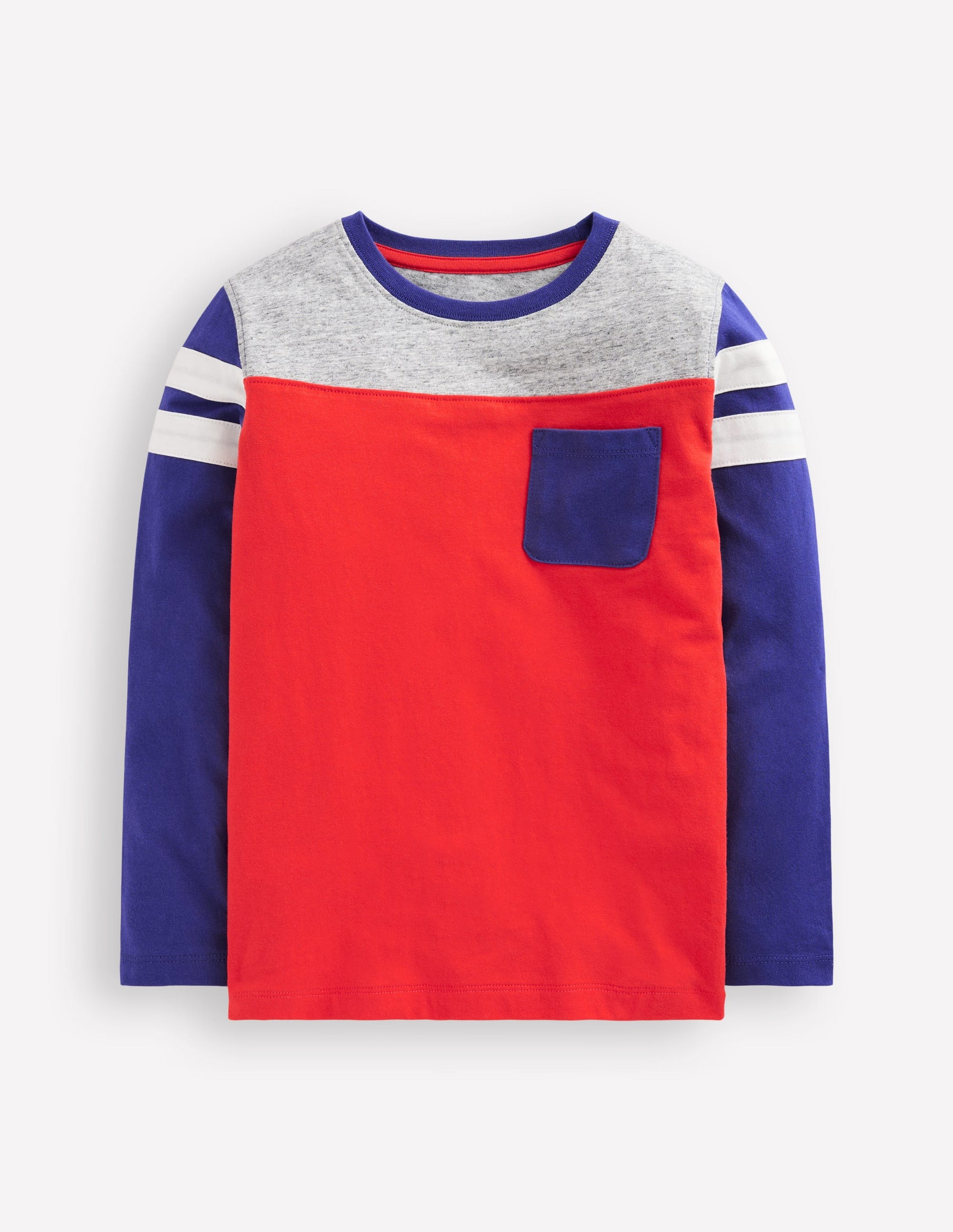 Colourblock T-Shirt-Poppy Red Colourblock-1