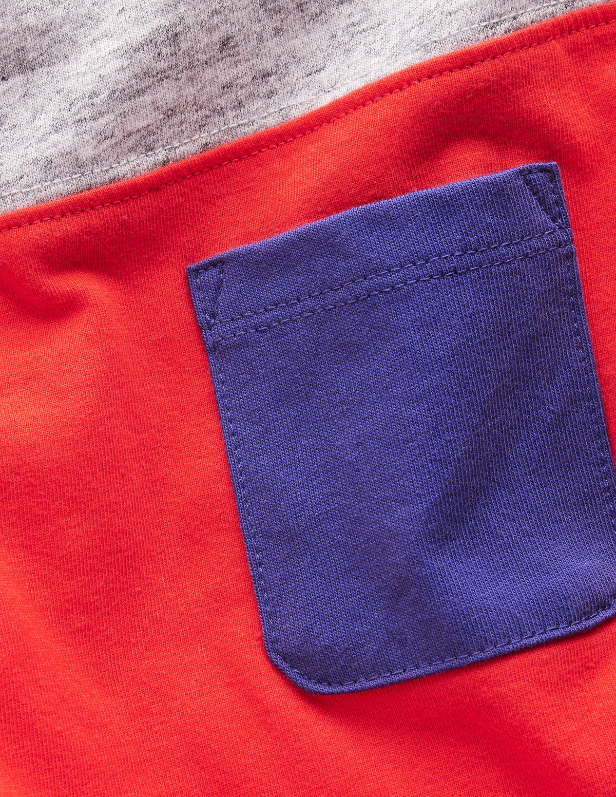 Colourblock T-Shirt-Poppy Red Colourblock-3