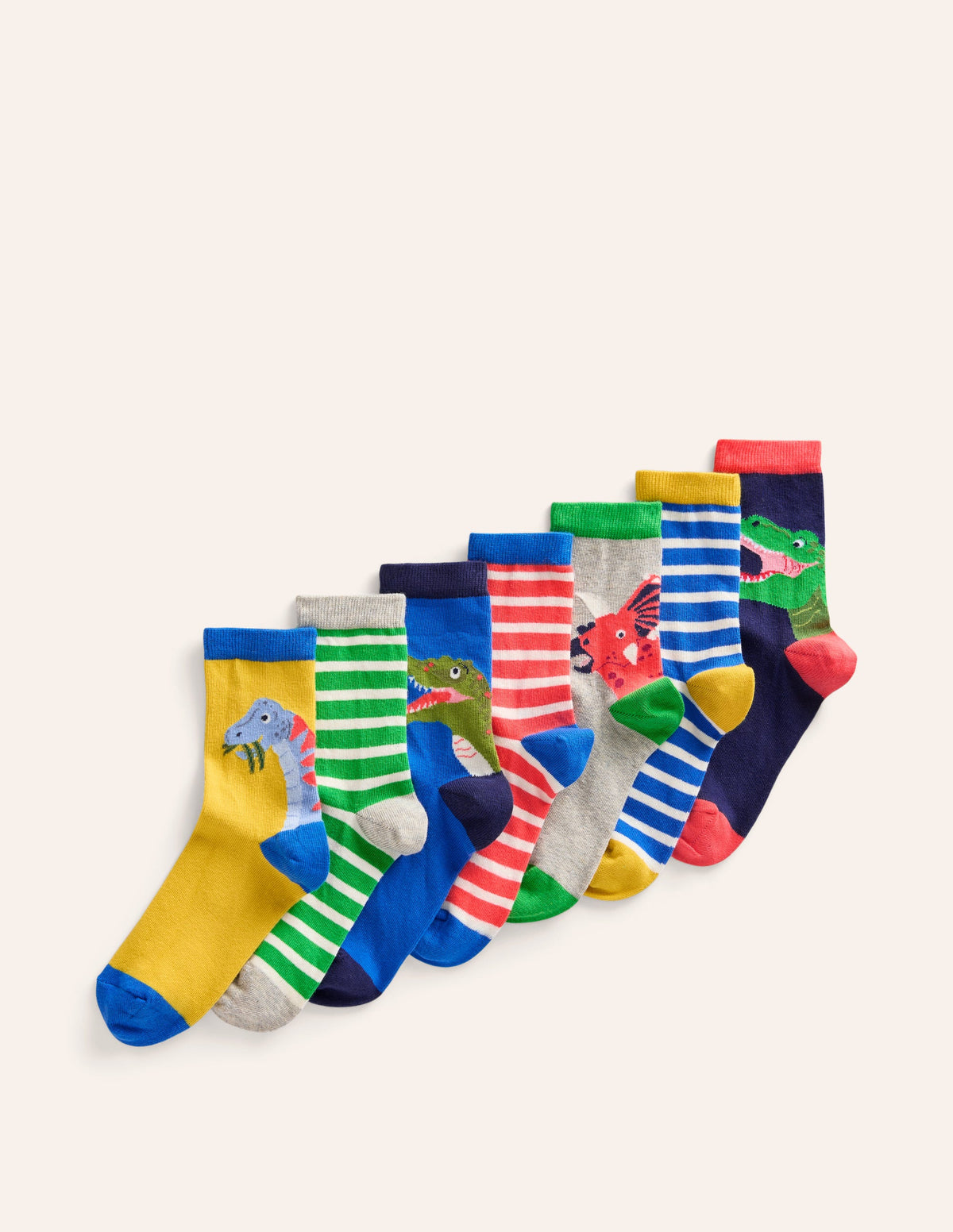 7-pack Socks-Multi Dinosaurs - Image 1