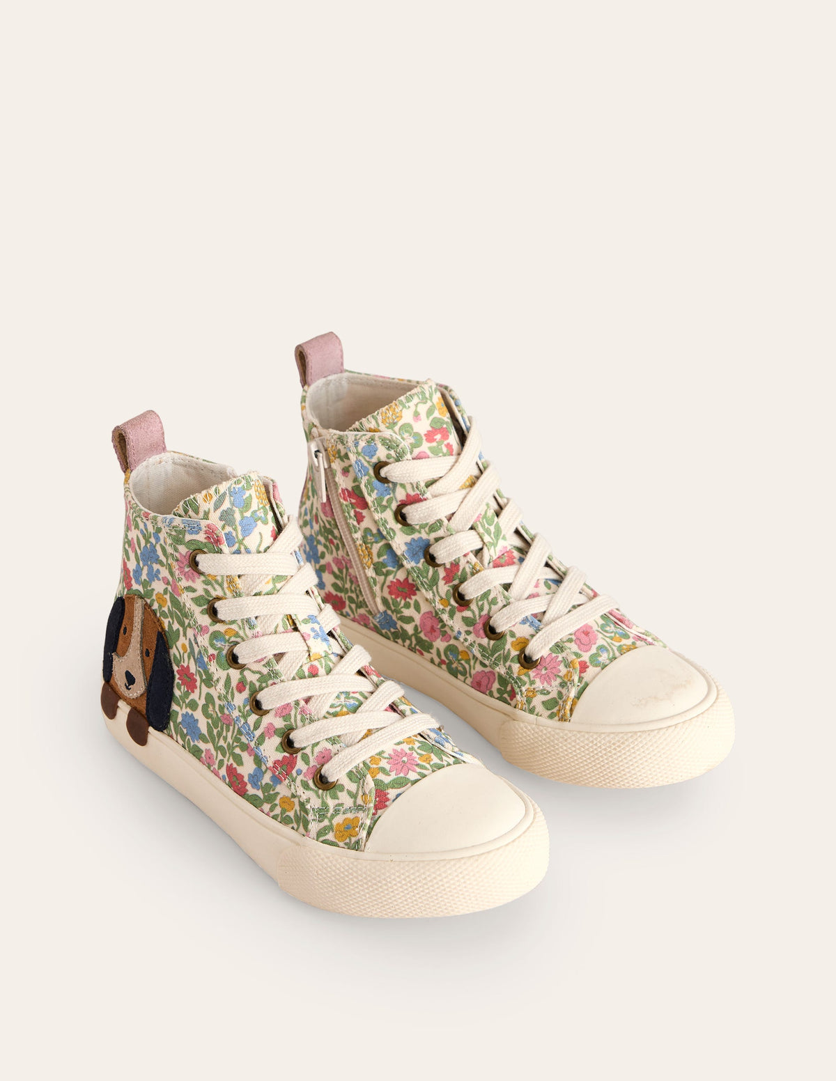 Applique Canvas High Top-Multi Floral Dog - Image 2