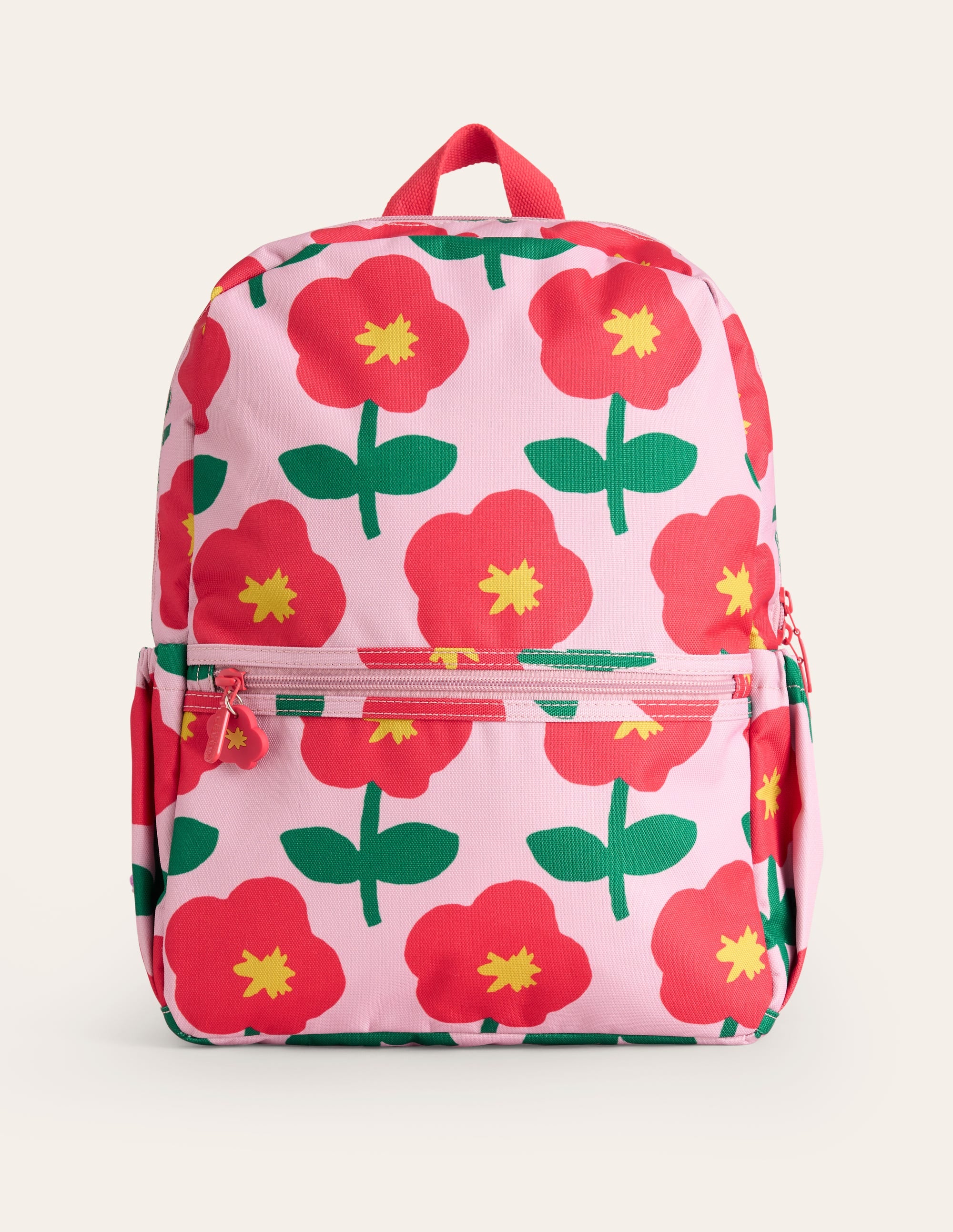 Backpack-Vintage Pink Cut Out Flower - Image 1