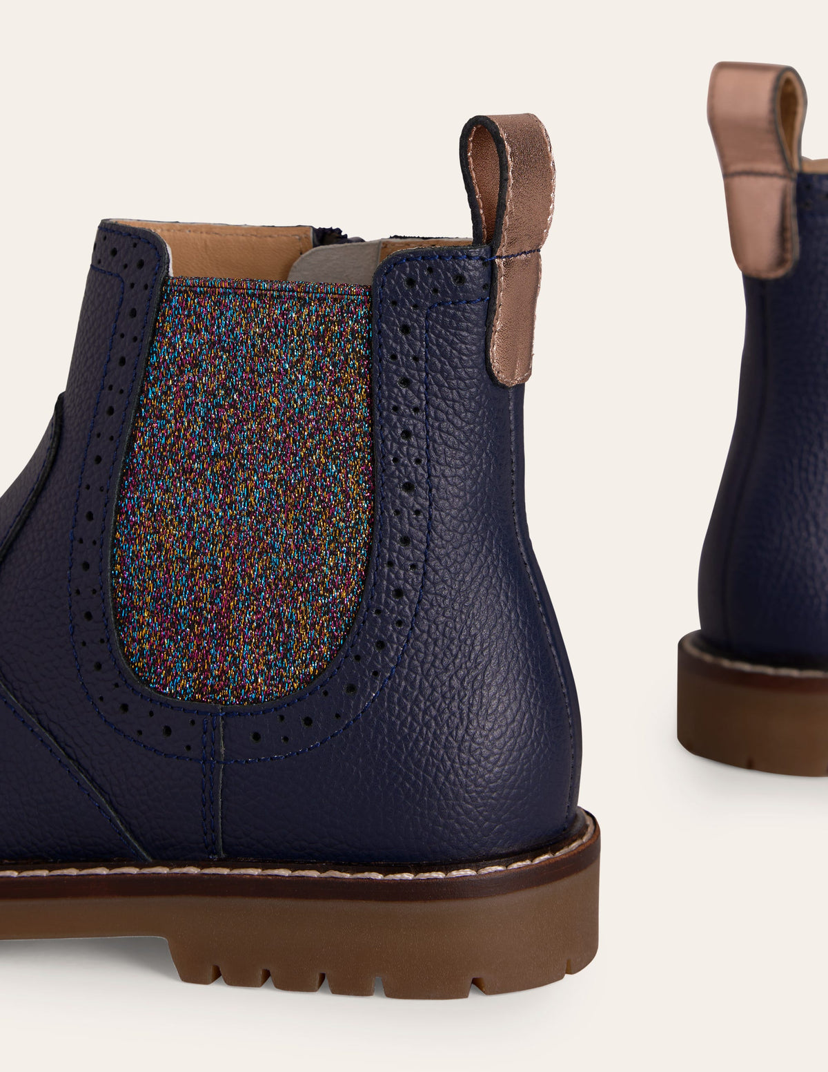 Leather Chelsea Boots-French Navy-3