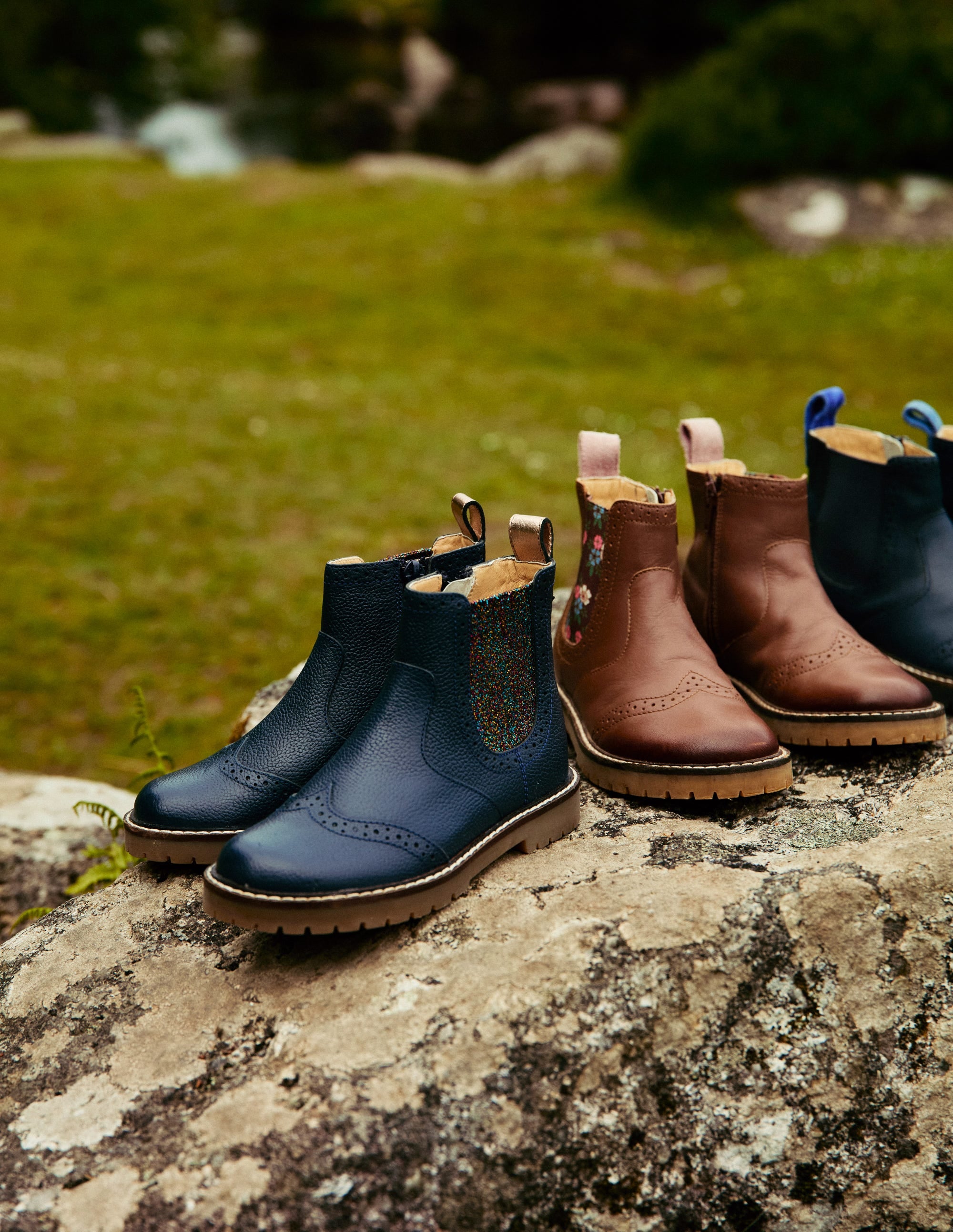 Leather Chelsea Boots-French Navy - Image 4