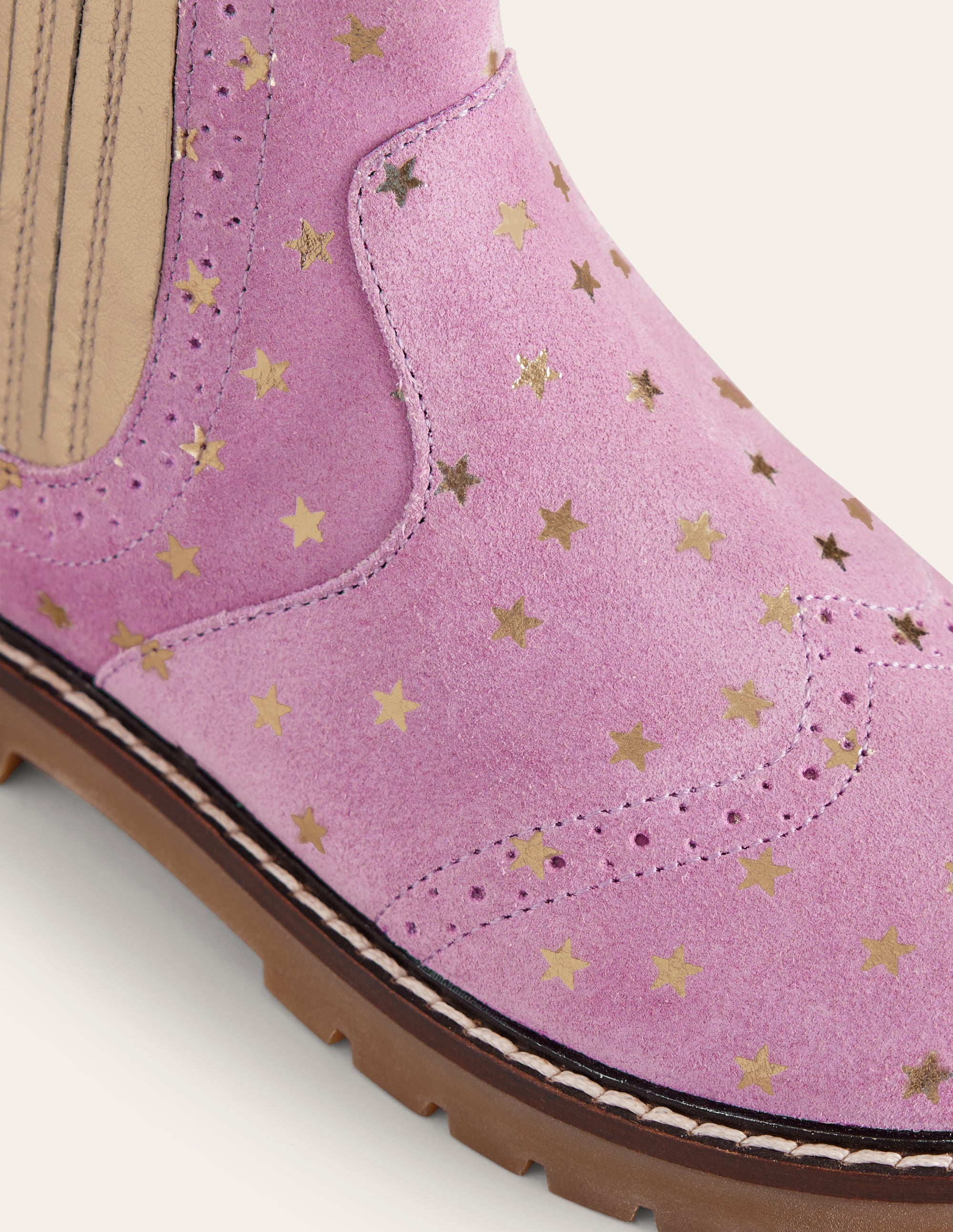 Leather Chelsea Boots-Cosmos Pink Stars - Image 2