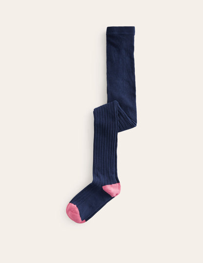 Ribbed Tights-French Navy-1