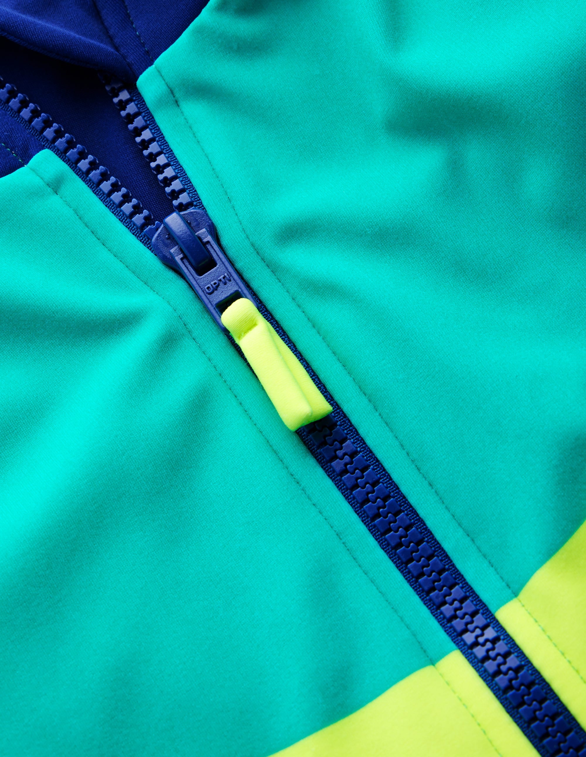 Long-sleeved Swimsuit-Blue/ Yellow Colourblock - Image 3