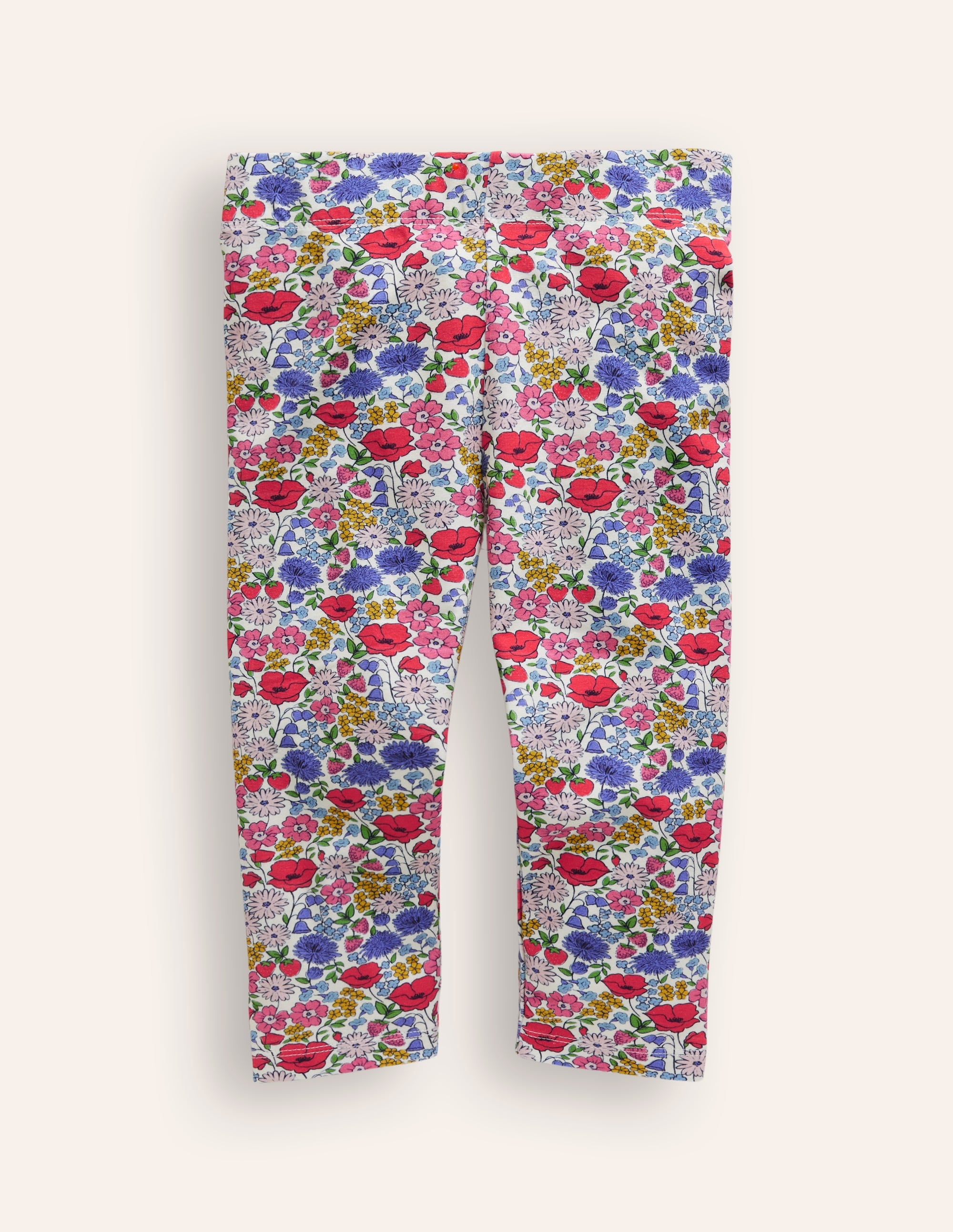 Fun Cropped Leggings-Multi Flowerbed - Image 1