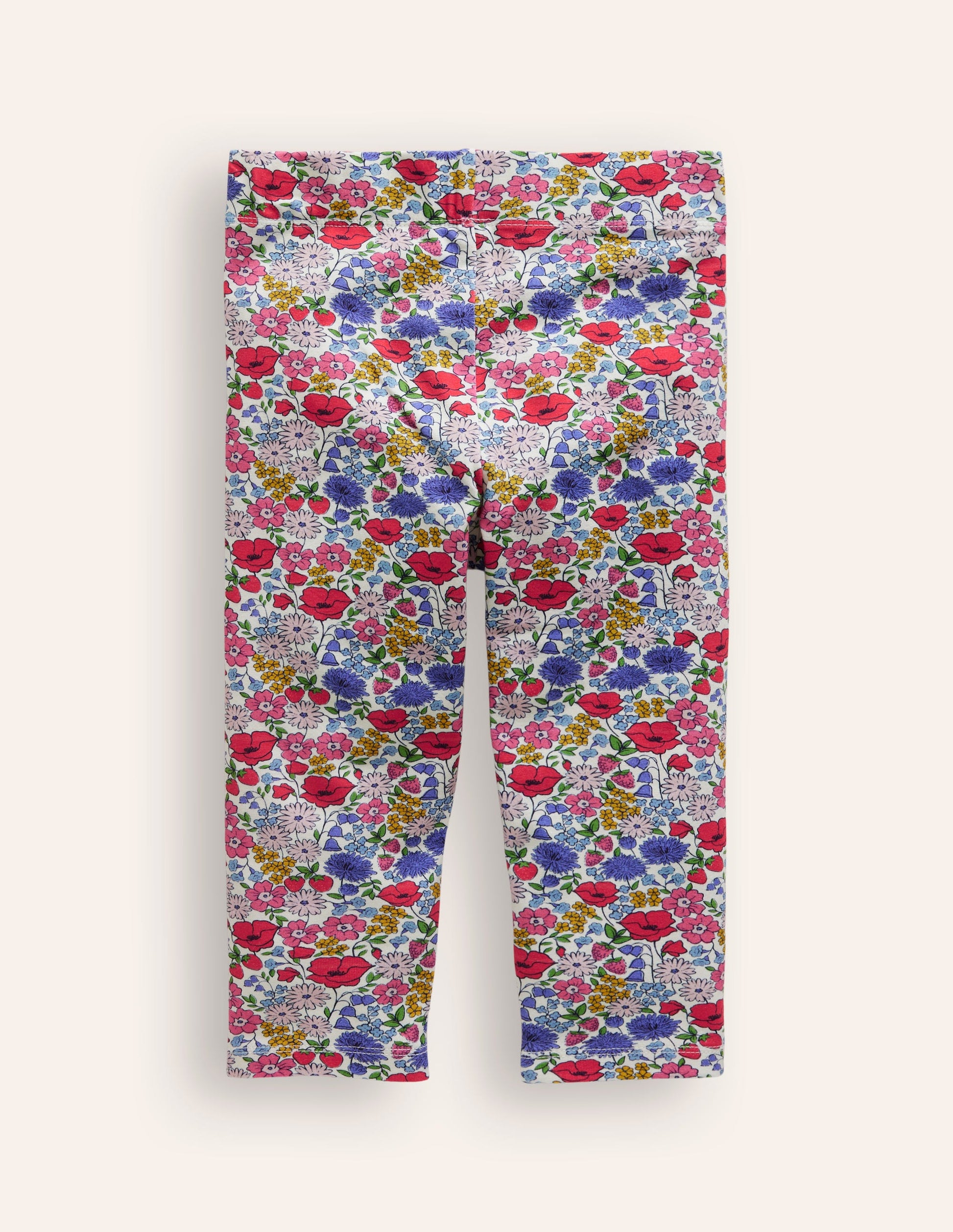 Fun Cropped Leggings-Multi Flowerbed-2