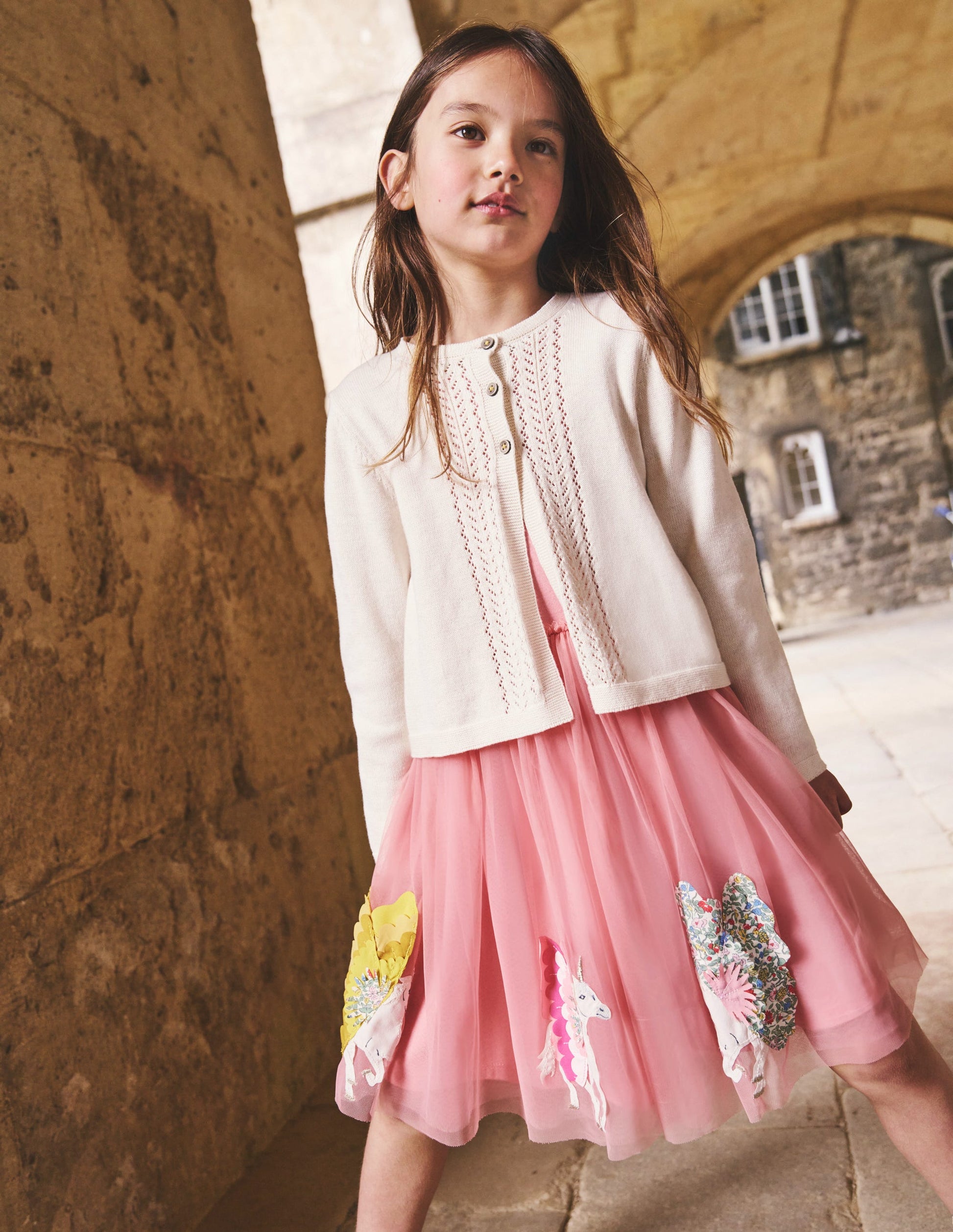 Pointelle Cotton Cardigan-Ecru-4