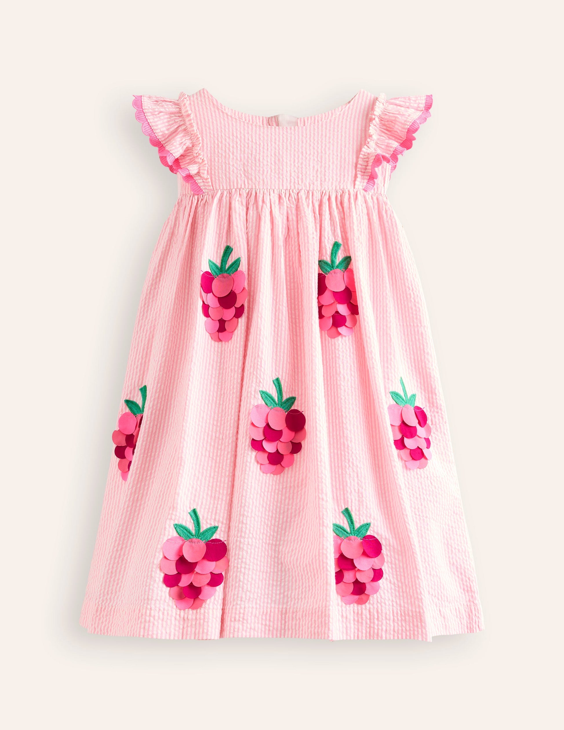 Flutter Fruit Dress-Formica Pink/ Ivory Raspberry-1