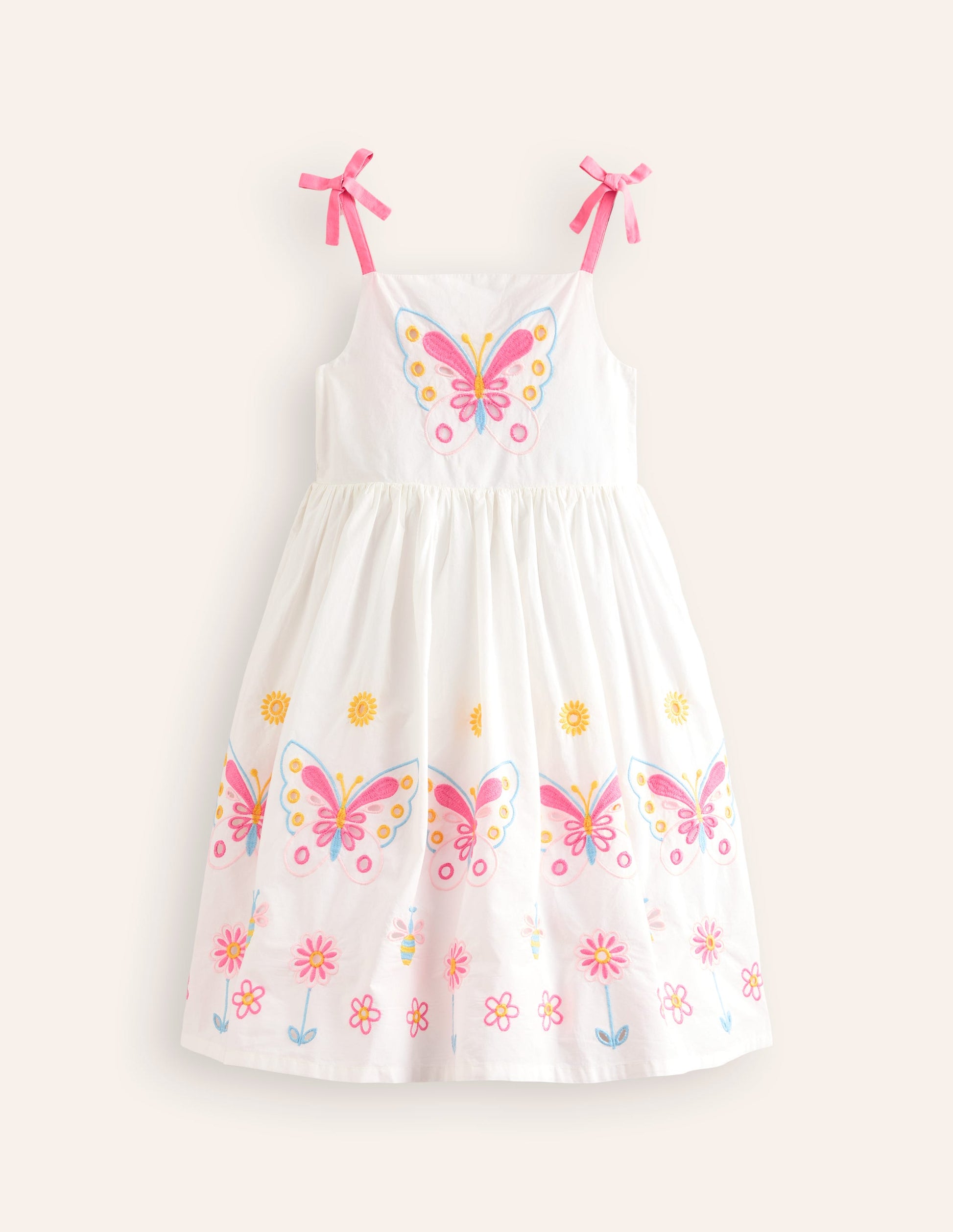 Broderie Butterflies Dress-Vanilla Pod Ivory-1