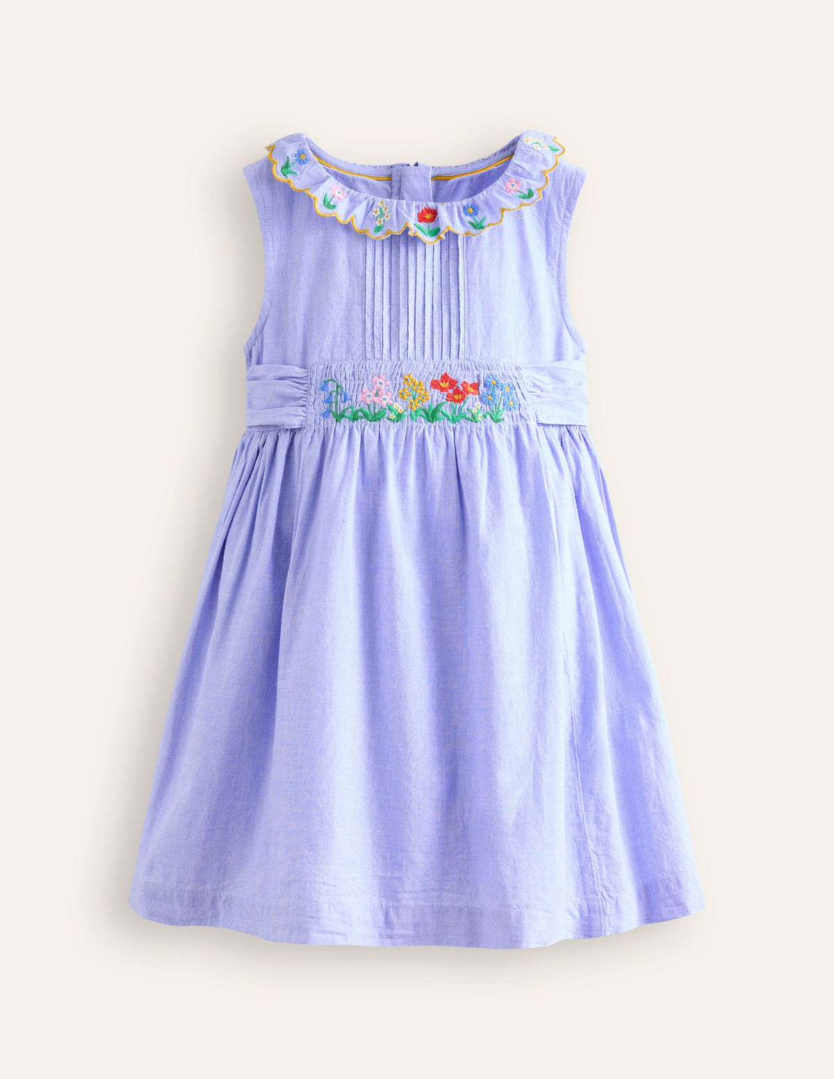 Embroidered pintuck dress-End on End Embroidery-1