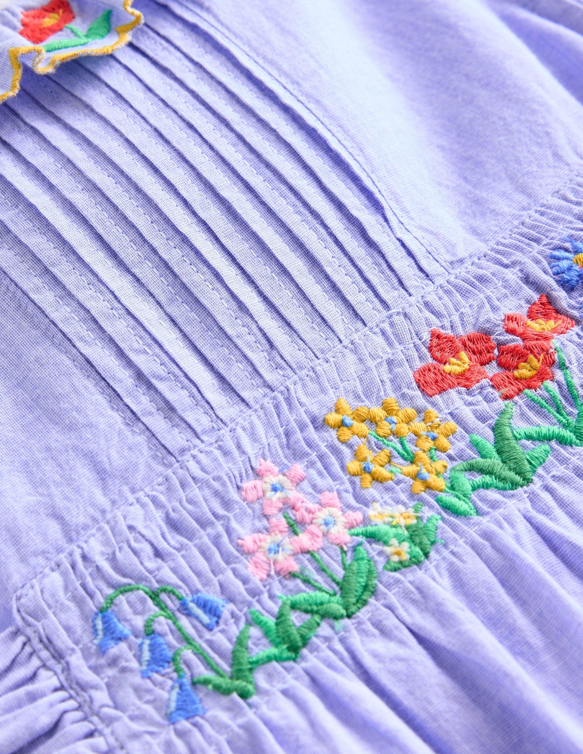 Embroidered pintuck dress-End on End Embroidery-3