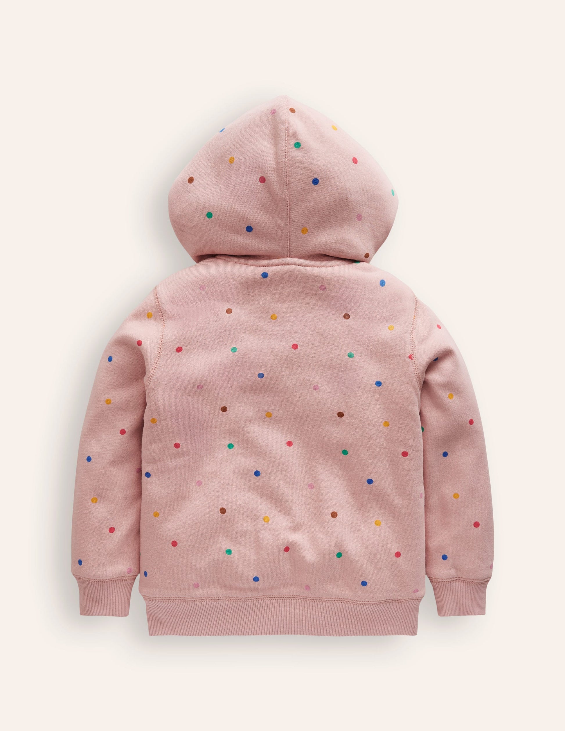 Shaggy-lined Hoodie-Provence Dusty Pink Multi Spot-2