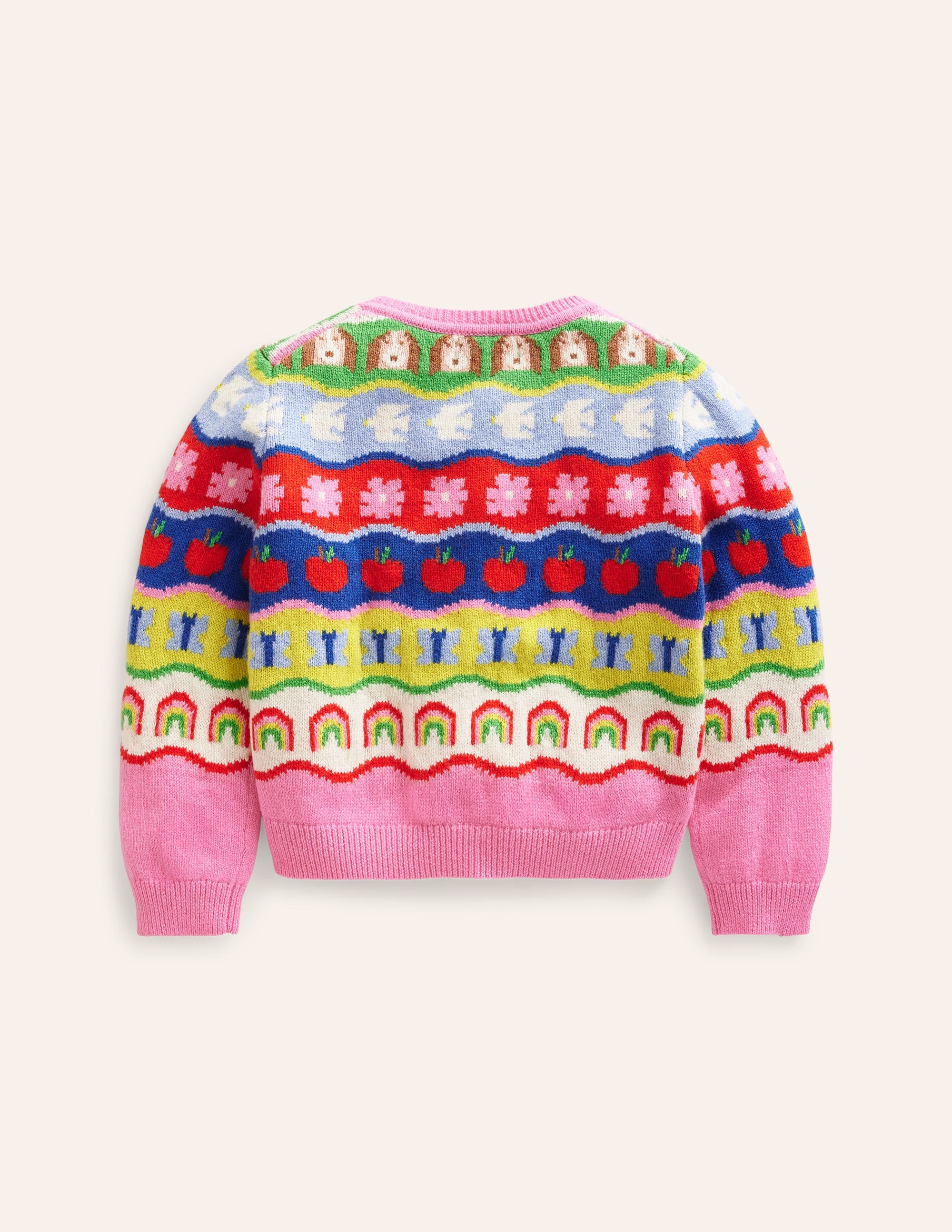 Edie Fair Isle Cardigan-Multi Rainbow - Image 3