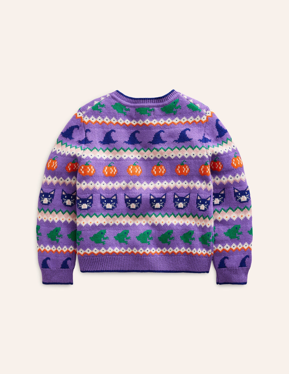Edie Fair Isle Cardigan-Aster Purple Halloween - Image 2