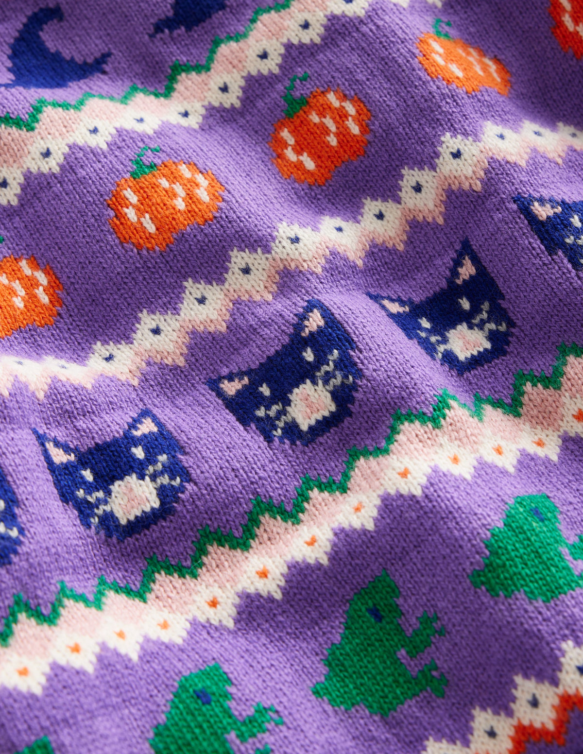 Edie Fair Isle Cardigan-Aster Purple Halloween - Image 3