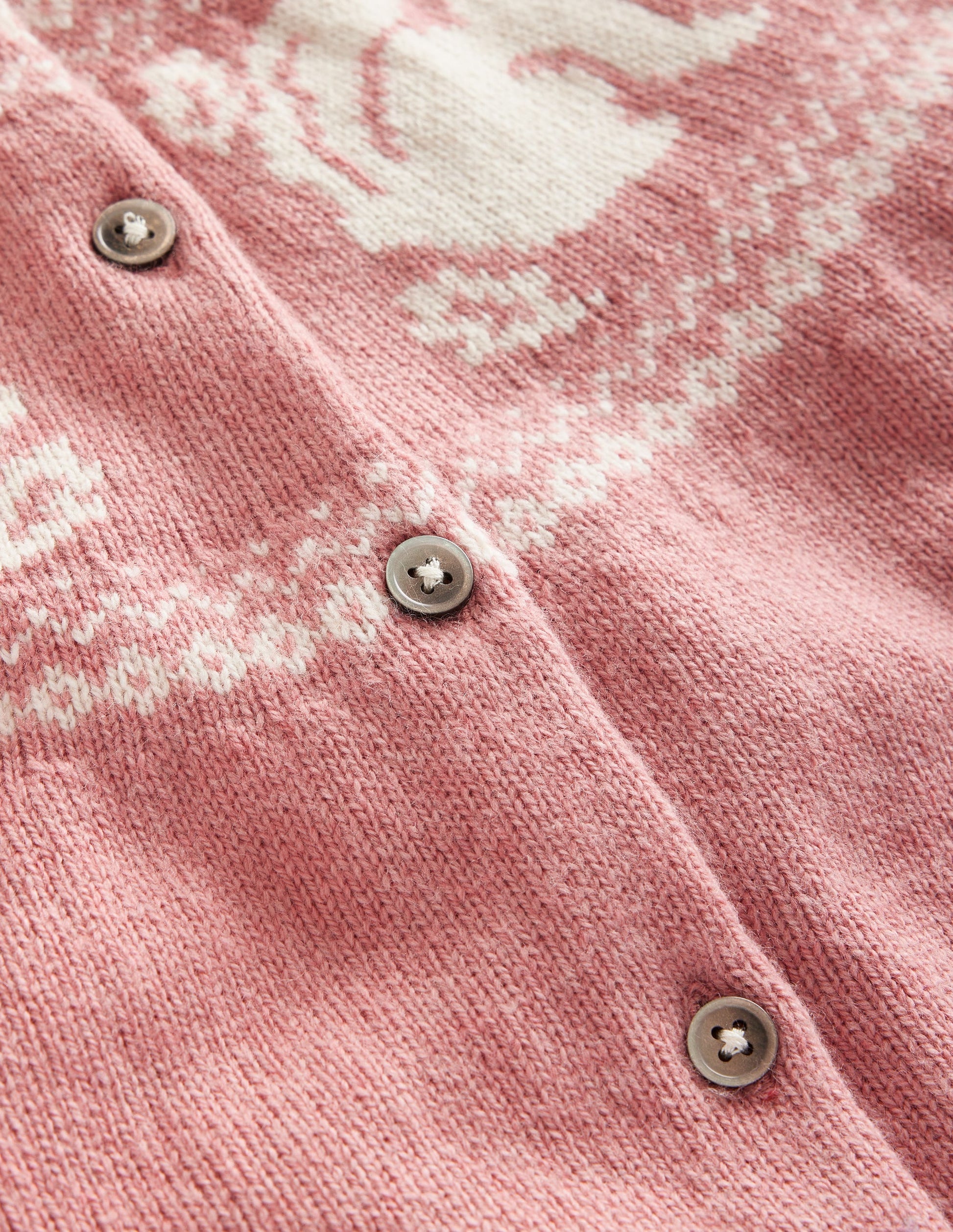 Edie Fair Isle Cardigan-Rose Blush Pink Squirrels-3