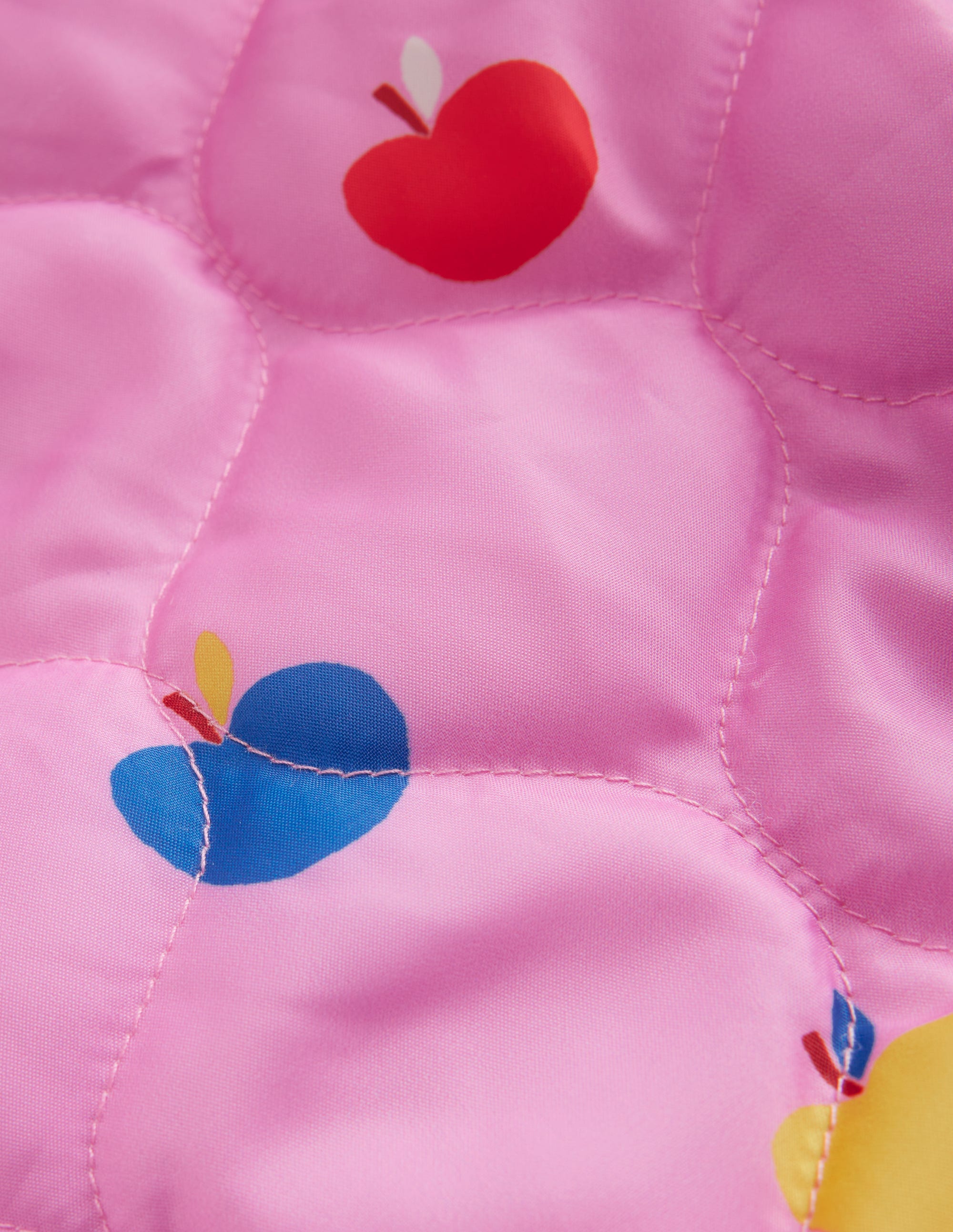 Longline Padded Coat-College Navy Rainbow Fur - Image 4