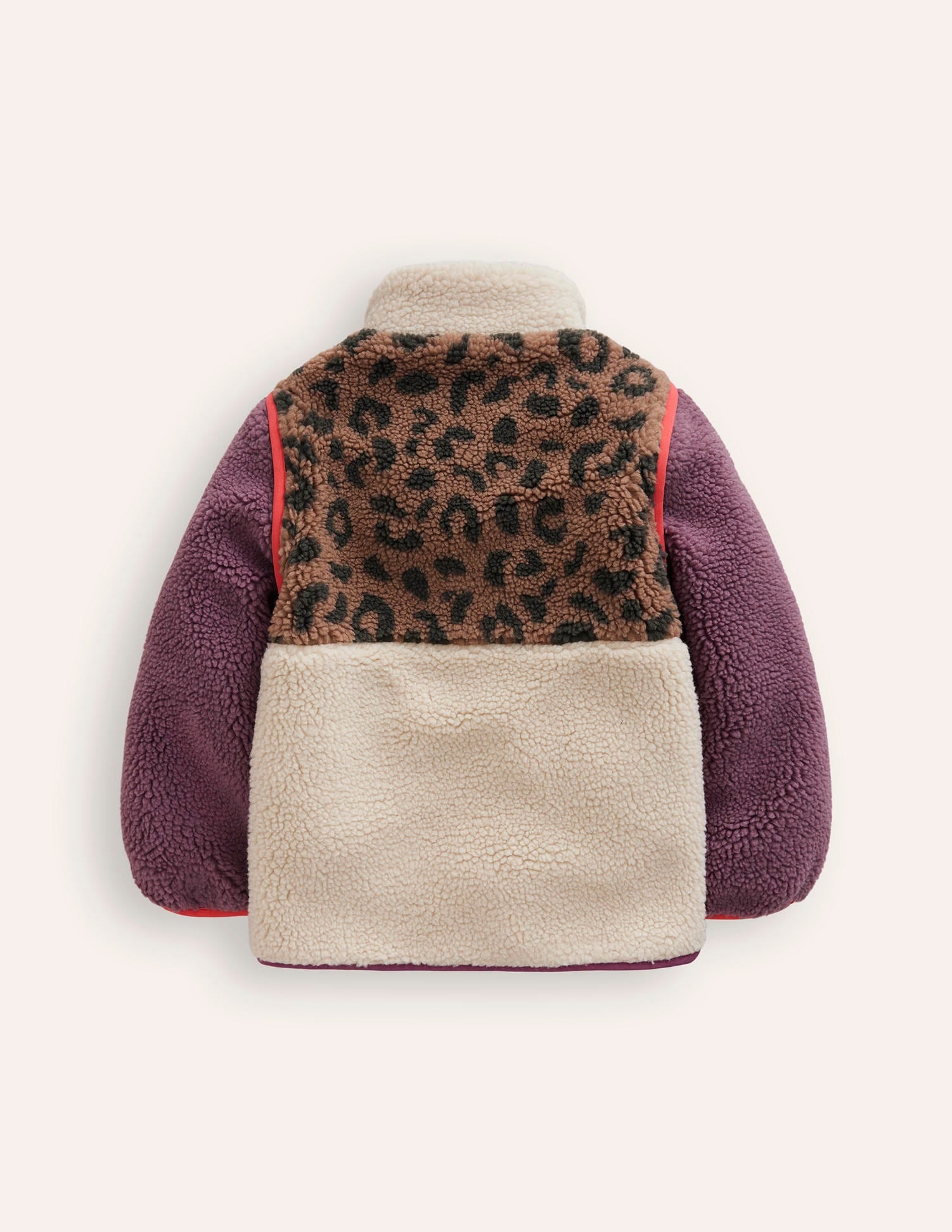 2-in-1 Borg Jacket-Leopard/ Aster Purple - Image 2