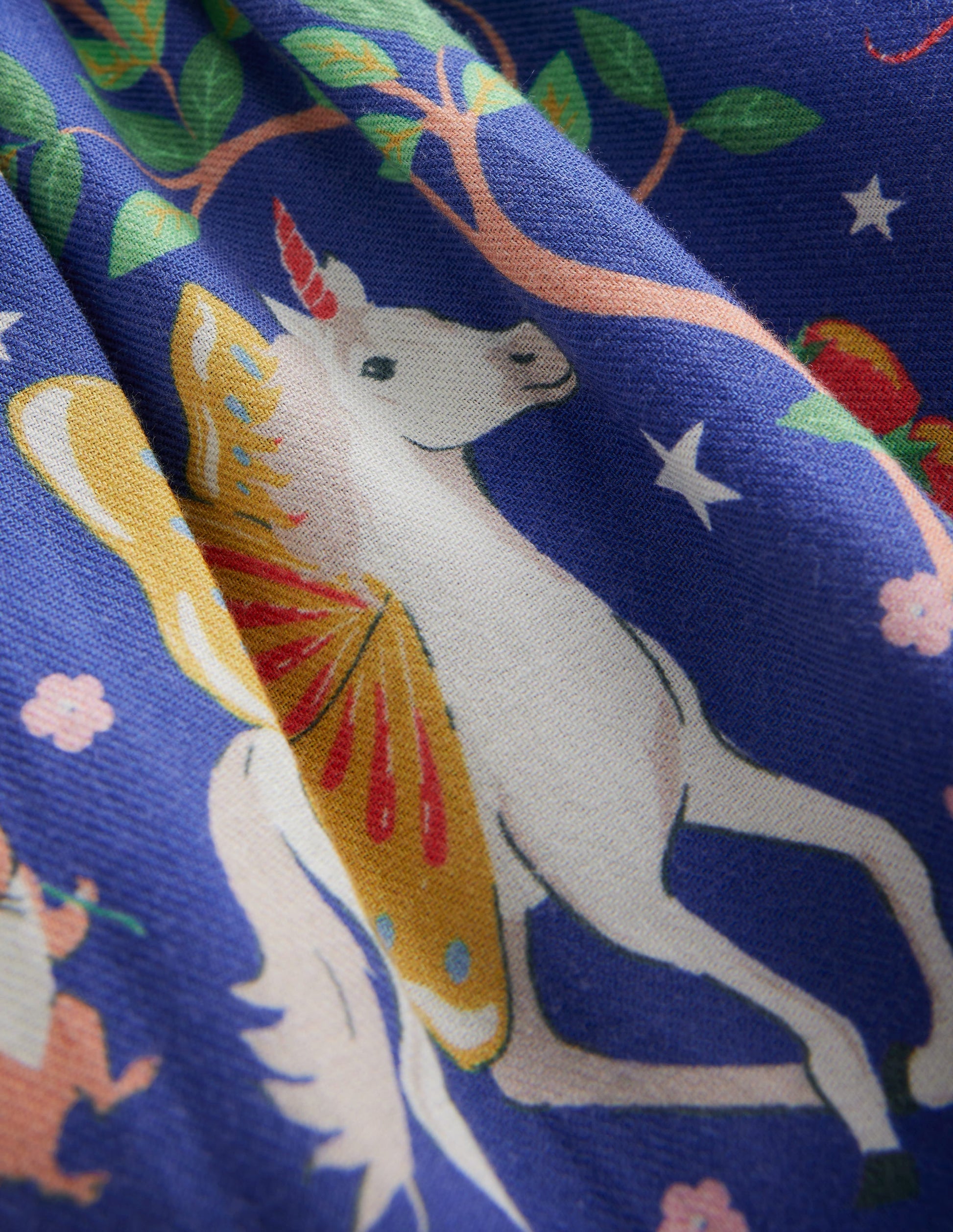 Printed Pull-On Twirly Skirt-Blue Enchanted Unicorn-3