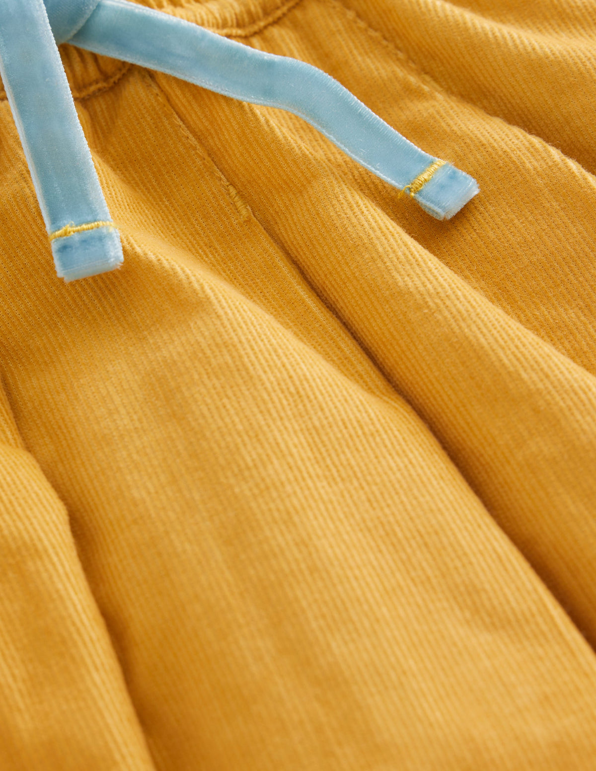 Pull-On Twirly Pleated Skirt-Canary Yellow Cord - Image 3