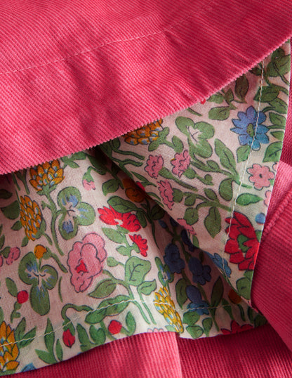 Pull-On Twirly Pleated Skirt-Rose Pink Cord-3