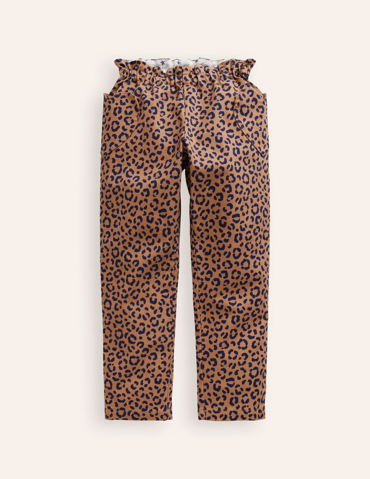 Heart Pocket Pull On Trousers-Leopard - Image 5