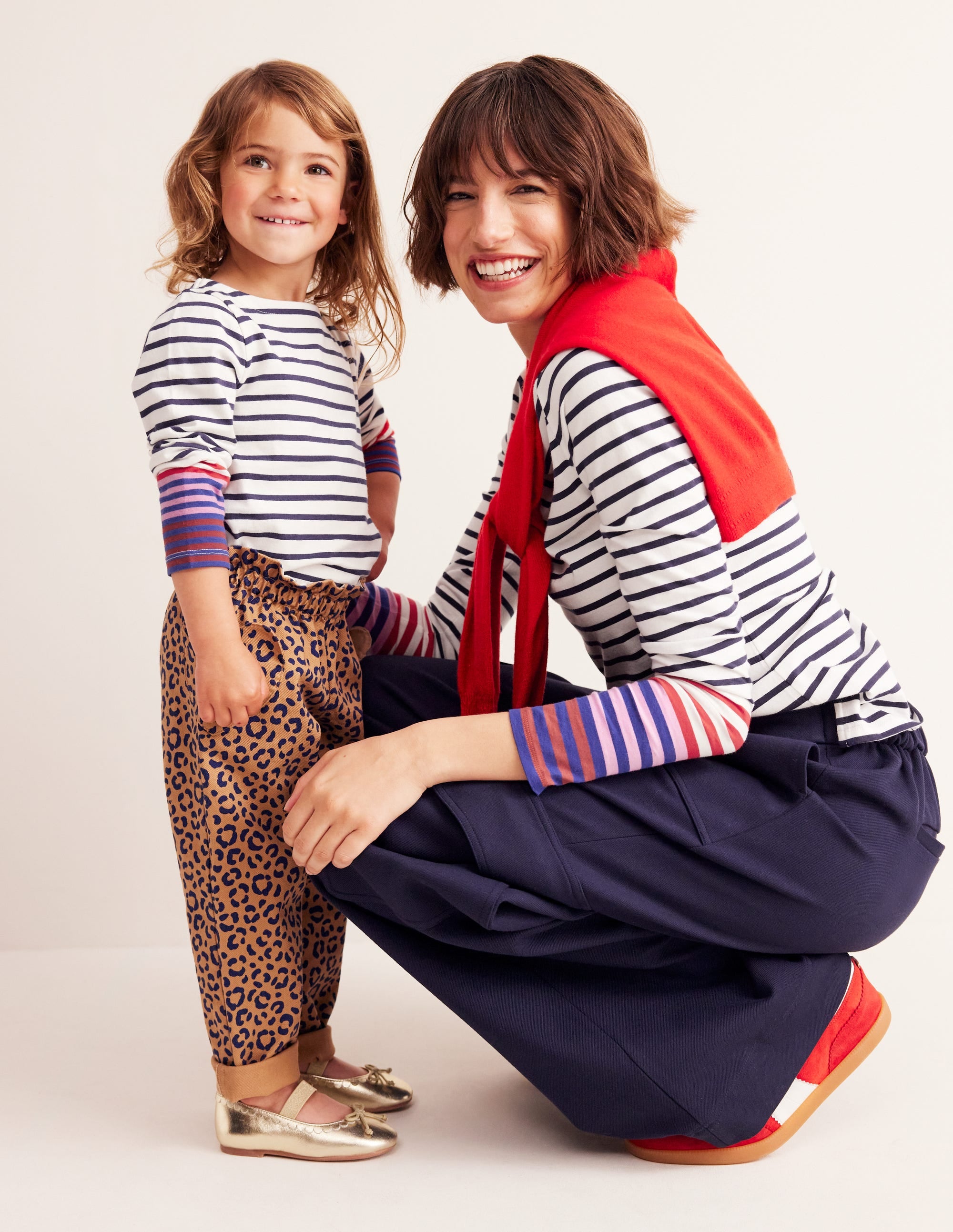 Heart Pocket Pull On Trousers-Leopard - Image 1