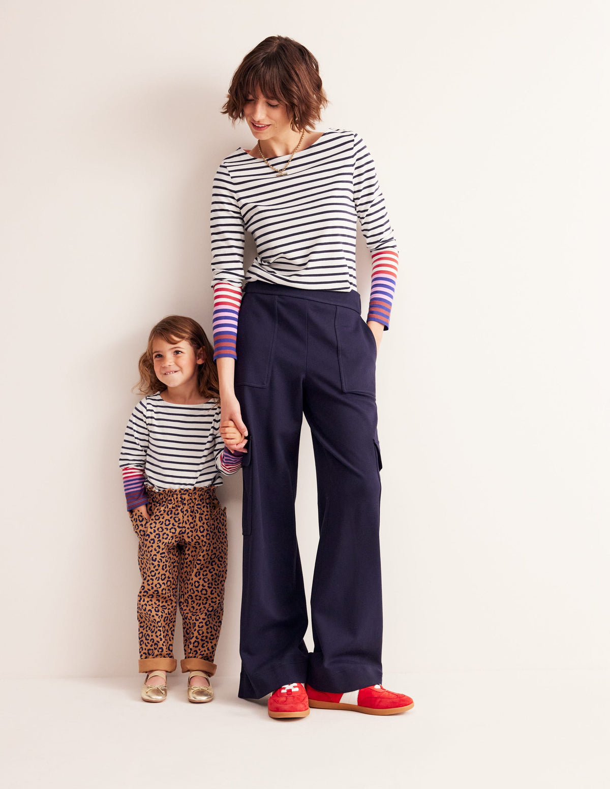 Heart Pocket Pull On Trousers-Leopard - Image 2