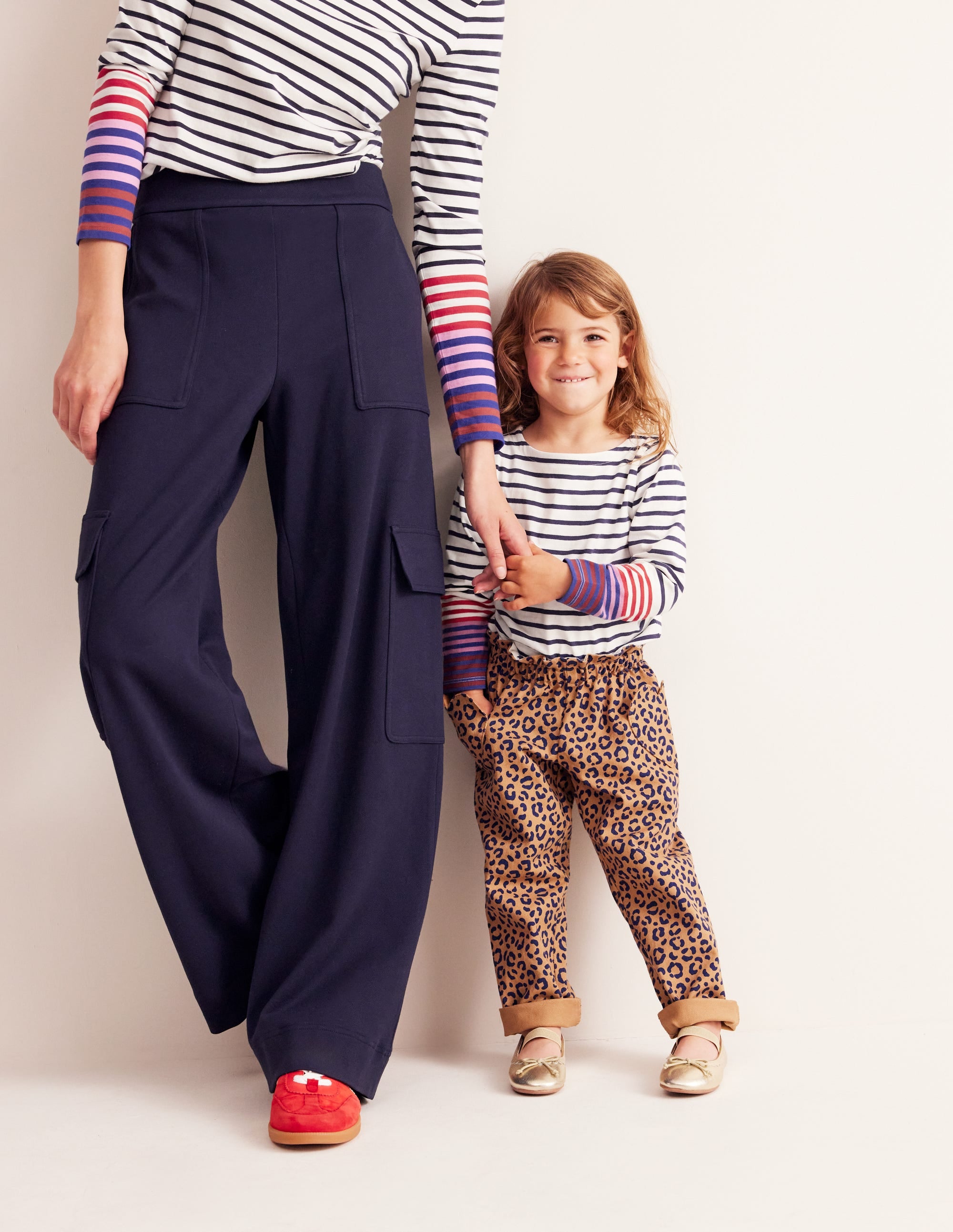 Heart Pocket Pull On Trousers-Leopard - Image 3