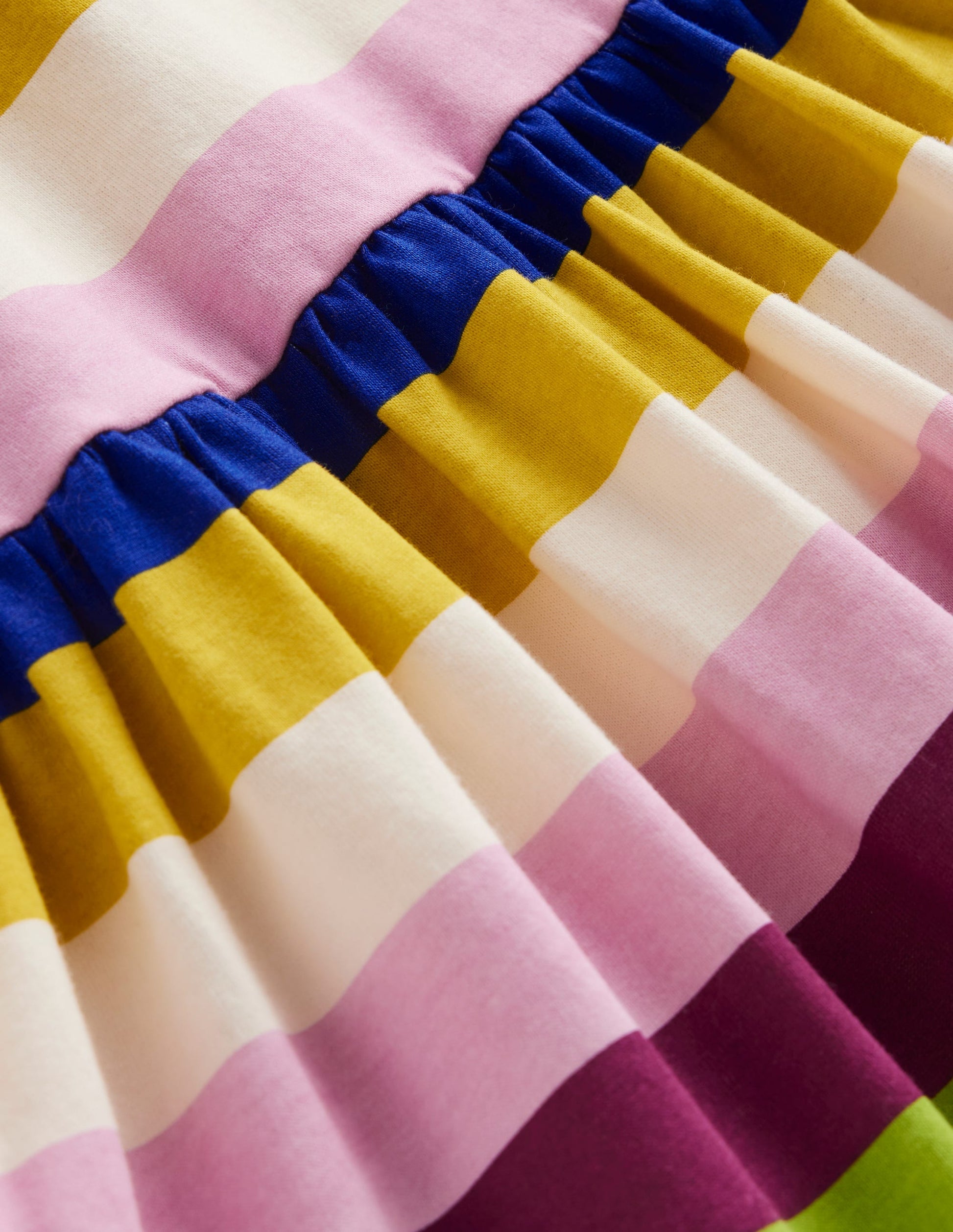 Long-Sleeved Fun Jersey Dress-Rainbow Multi Stripe-3